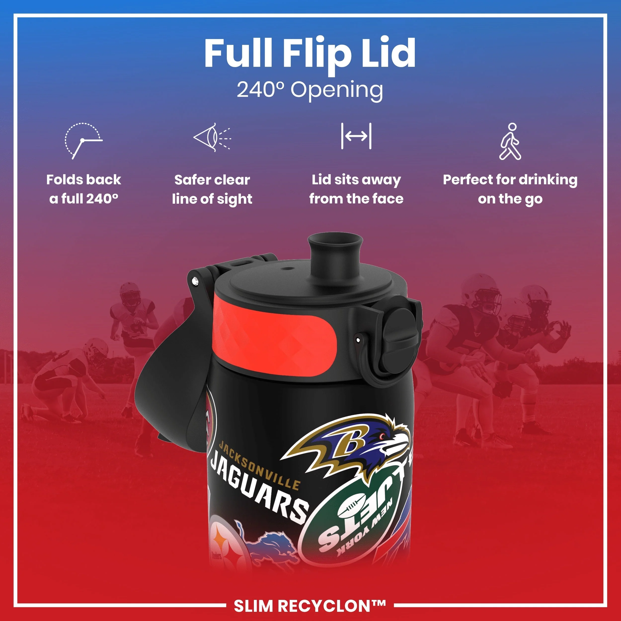 NFL x ION8, Recyclon, Patch-Logos, 500 ml - Image 4