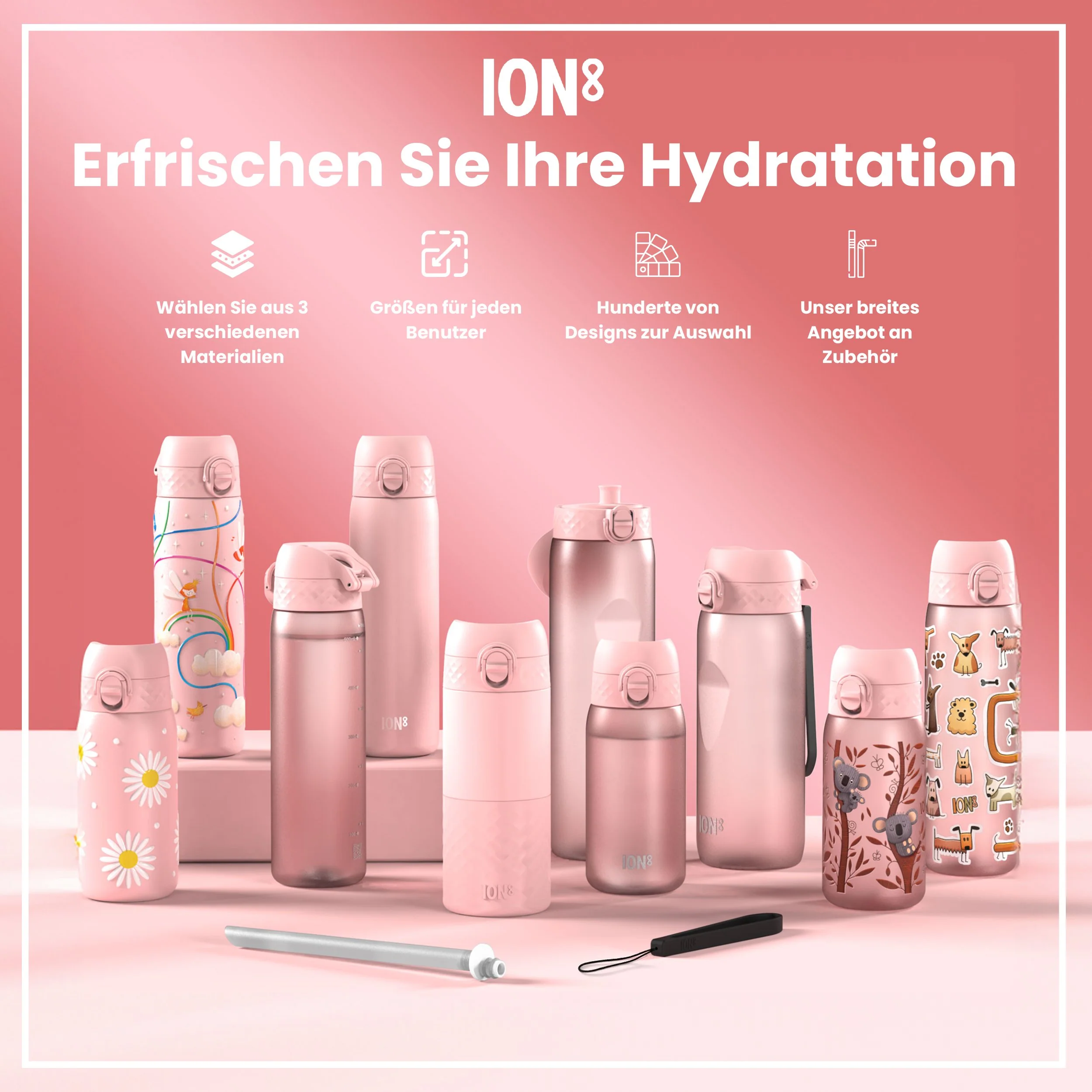 Recyclon-Trinkflasche, Rosenquarz, 1 L - Image 7