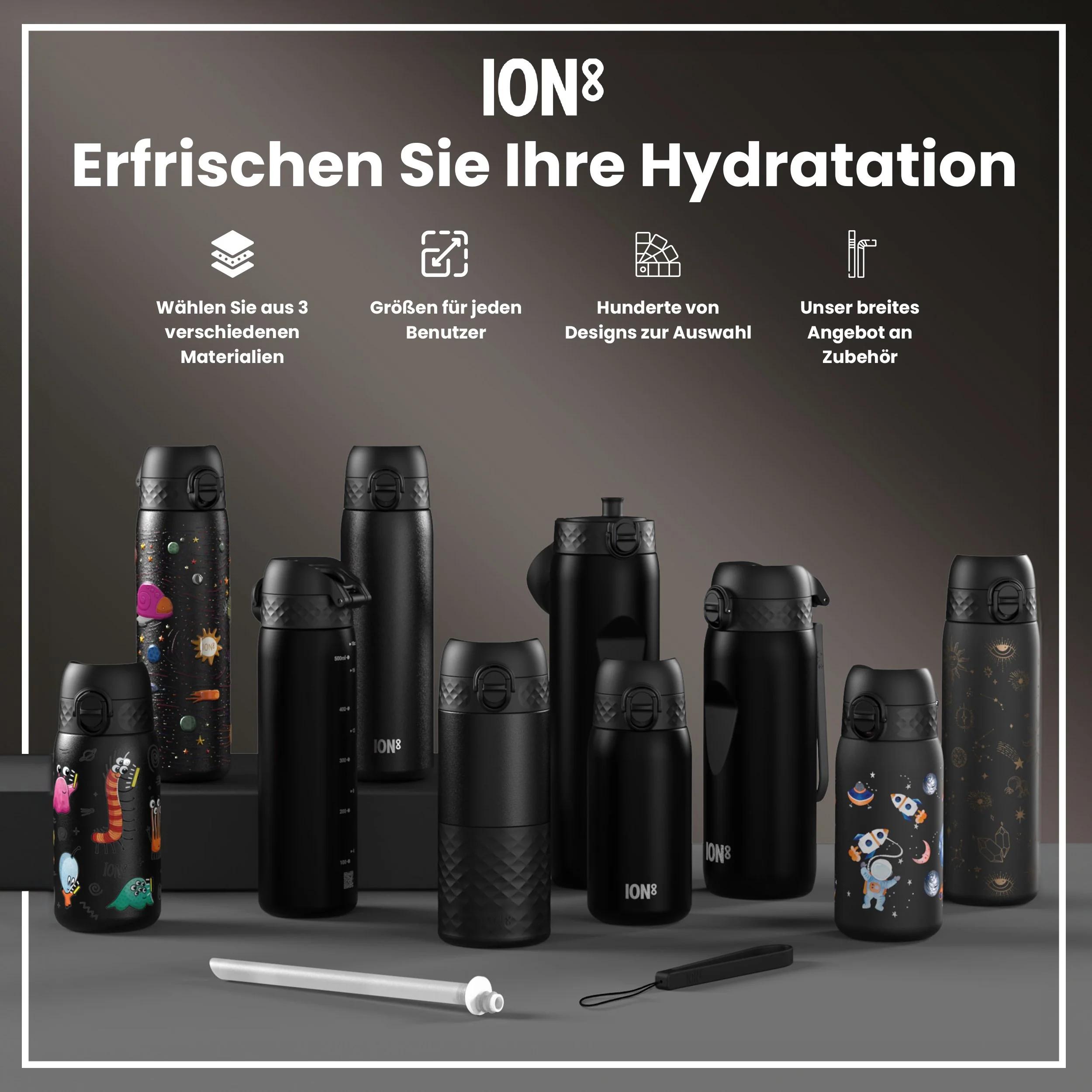Recyclon Trinkflasche, Schwarz, 350 ml - Image 7
