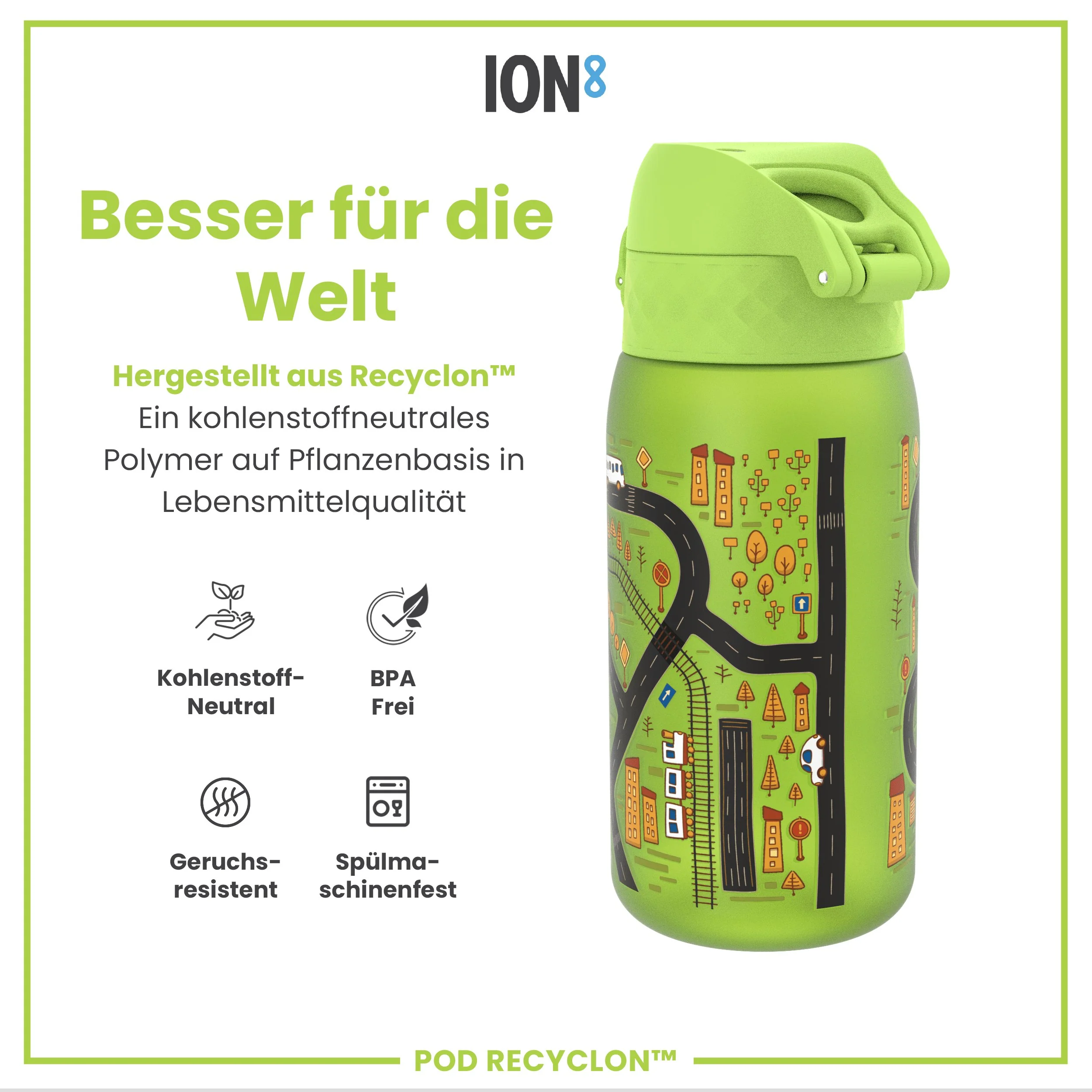 Recyclon Trinkflasche, Auto-Design, 350 ml - Image 5