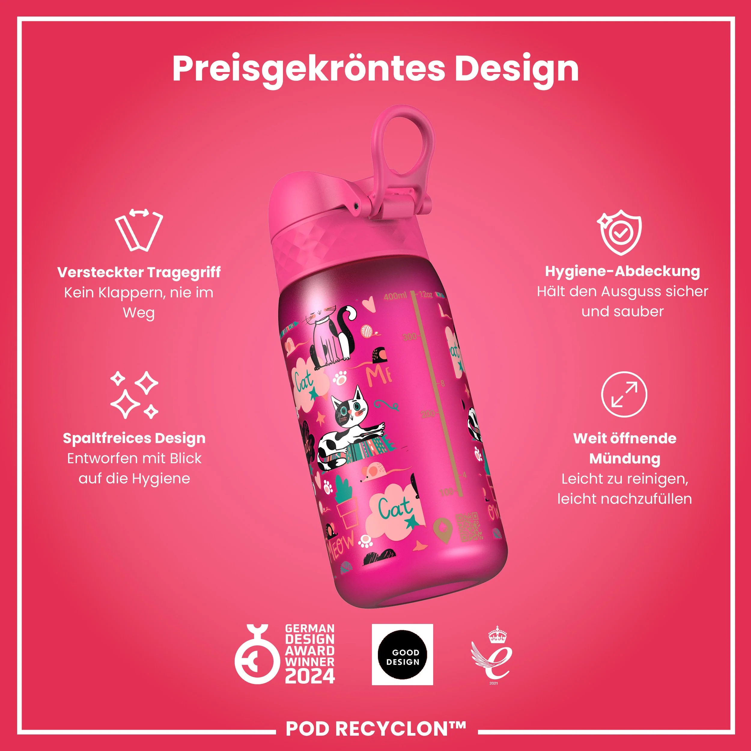 Recyclon Trinkflasche, Kätzchen, 350 ml - Image 6