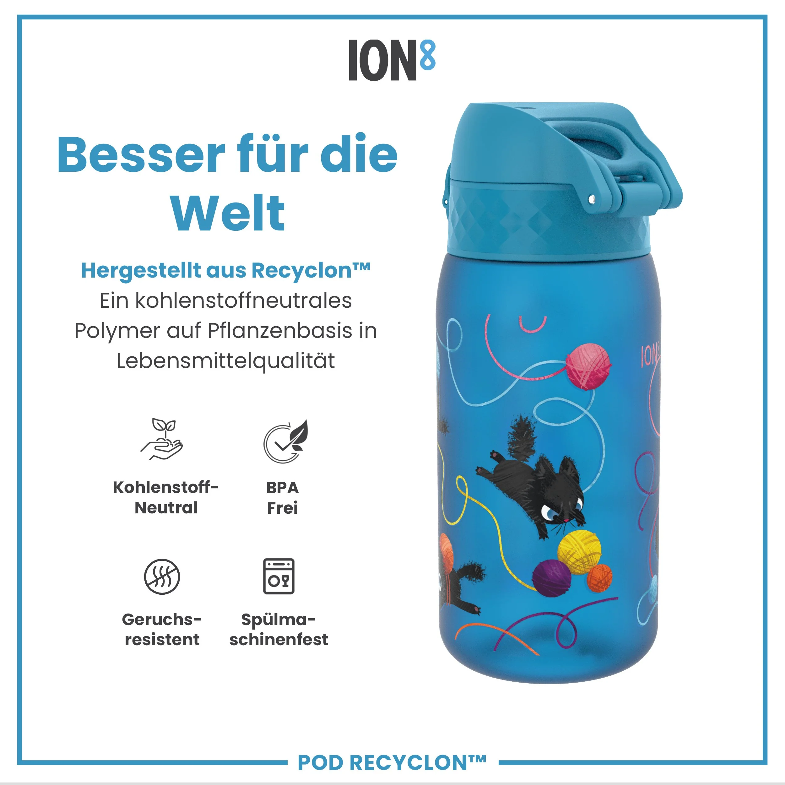 Recyclon Trinkflasche, Katzen, 350 ml - Image 5