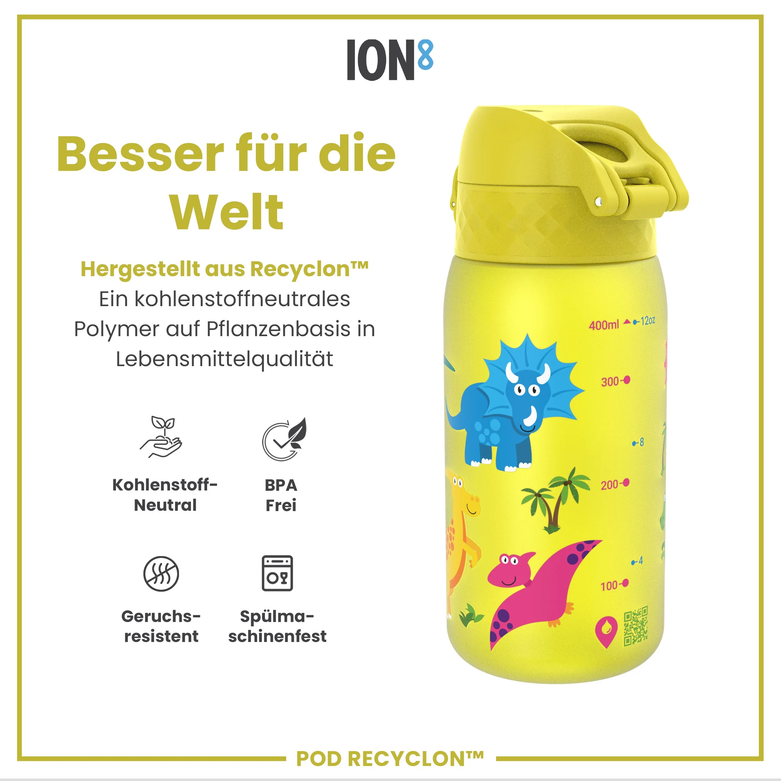 Recyclon Trinkflasche, Dinosaurier, 350 ml - Image 5