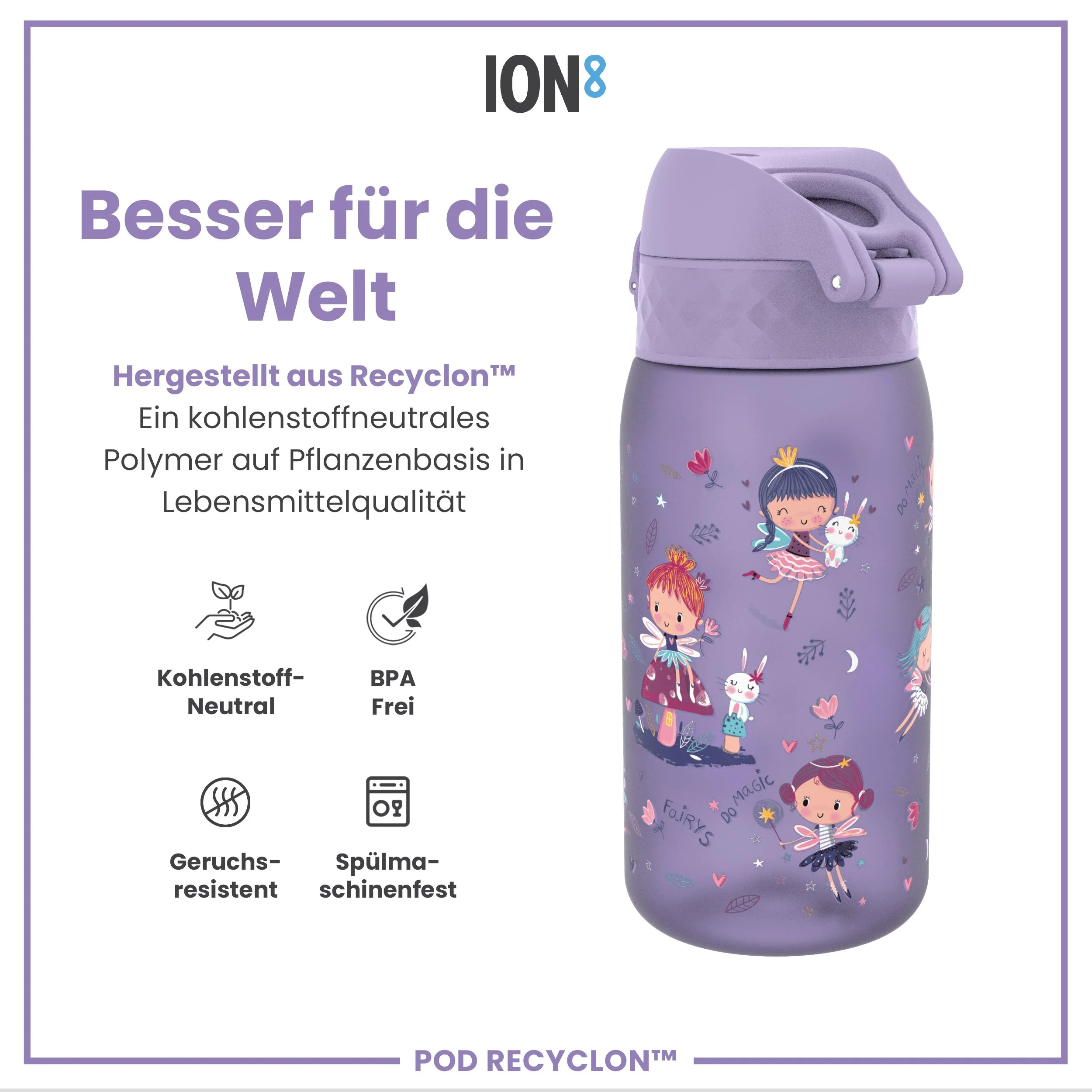 Recyclon Trinkflasche, Feen-Design, 350 ml - Image 5