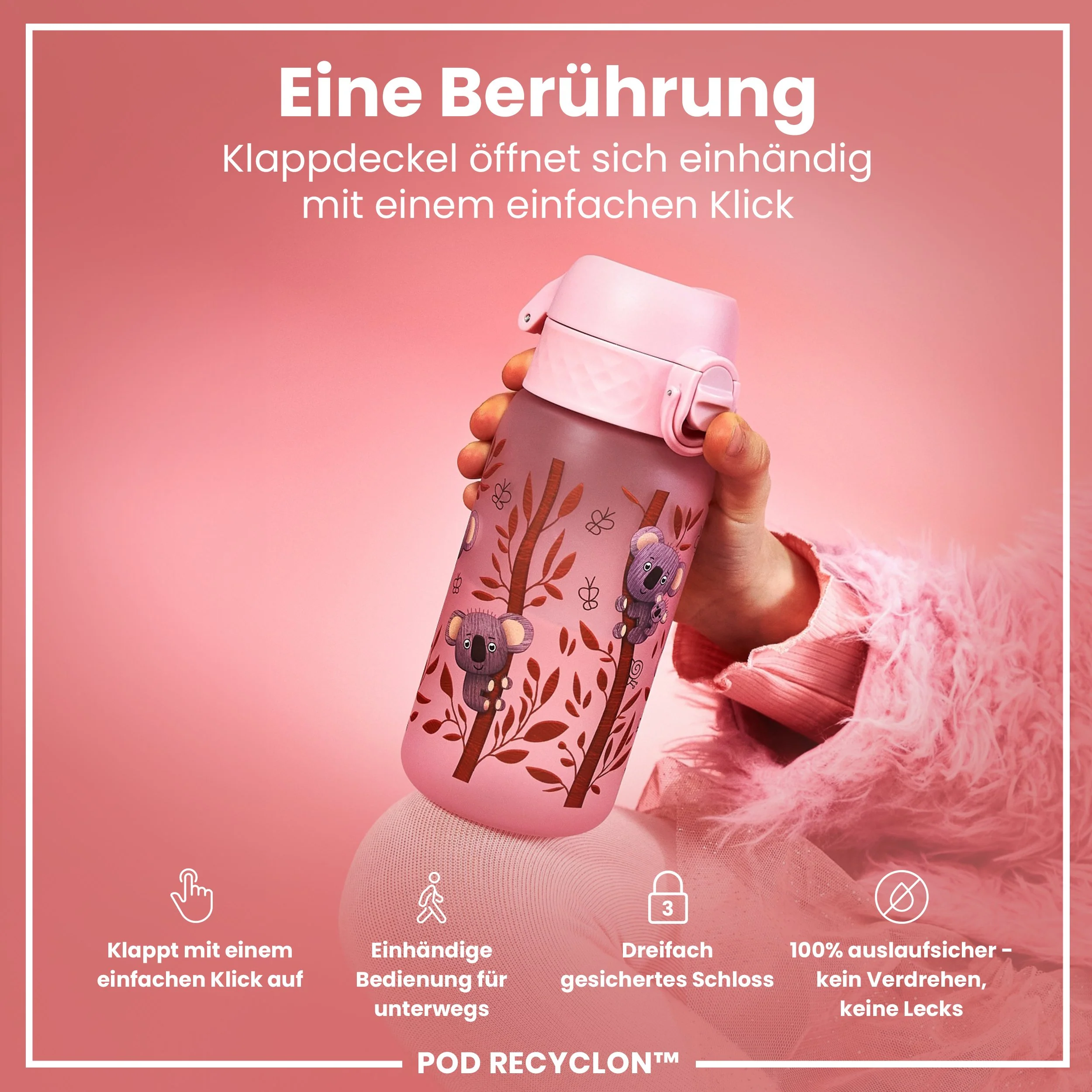 Recyclon Trinkflasche, Koala-Design, 350 ml - Image 3