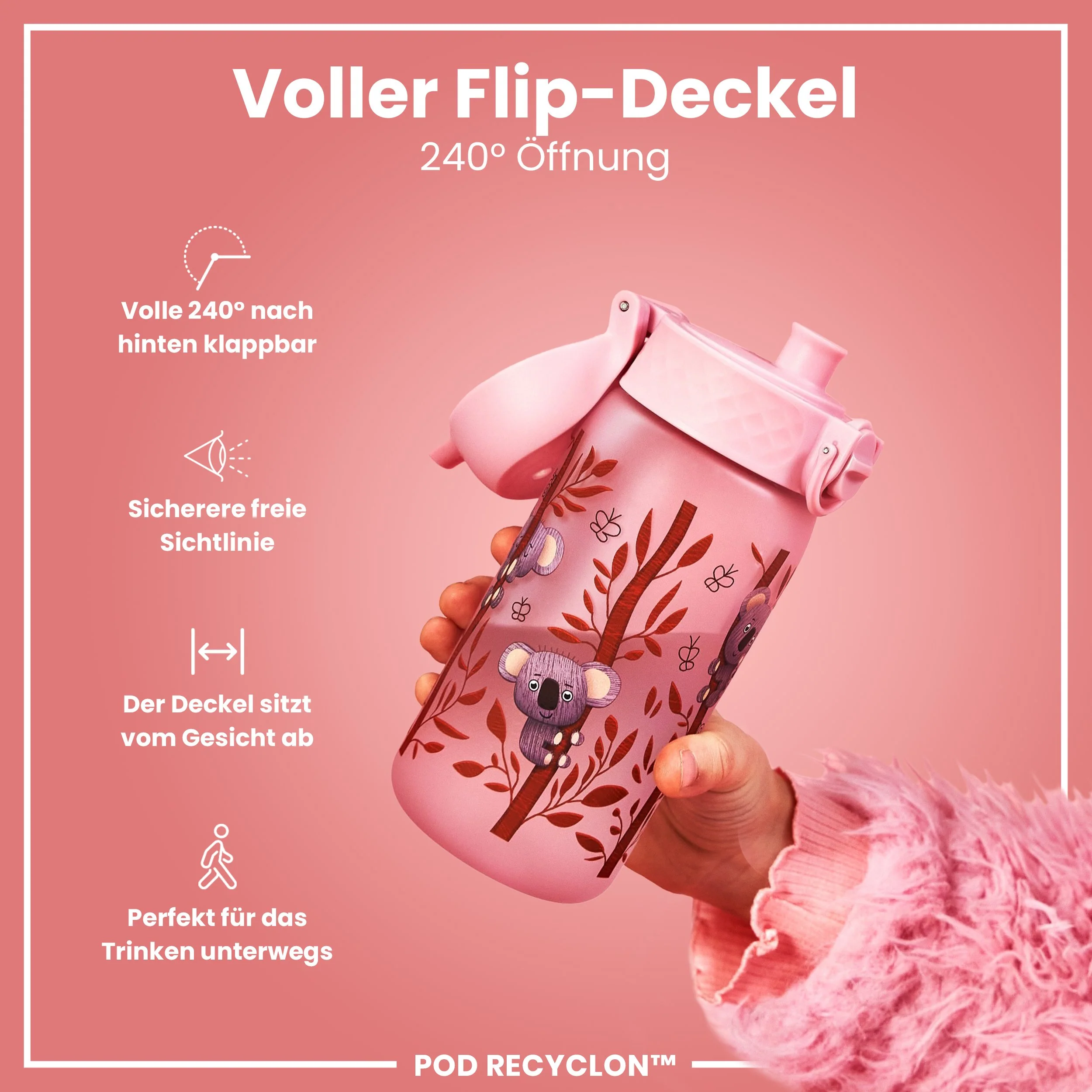 Recyclon Trinkflasche, Koala-Design, 350 ml - Image 4