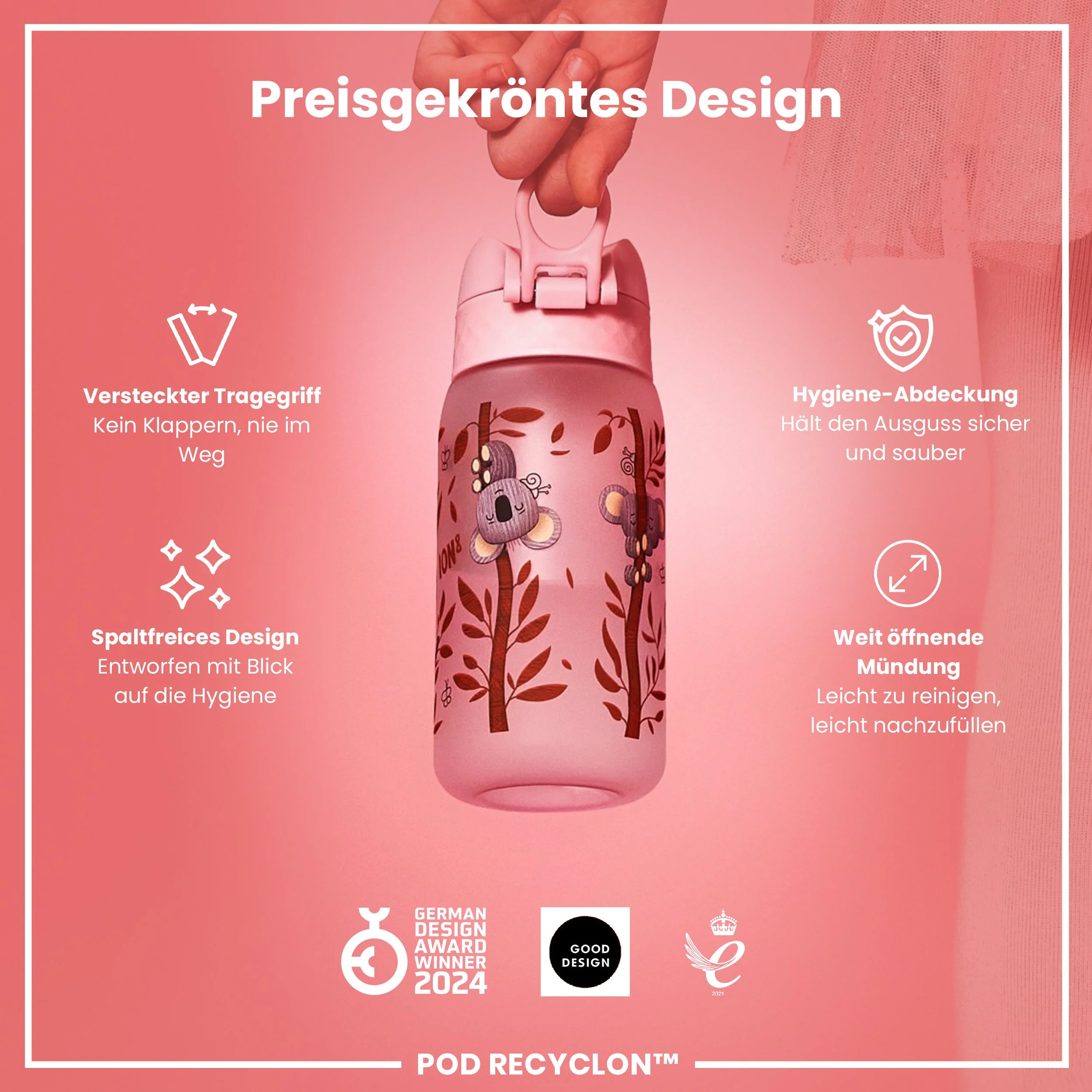 Recyclon Trinkflasche, Koala-Design, 350 ml - Image 6