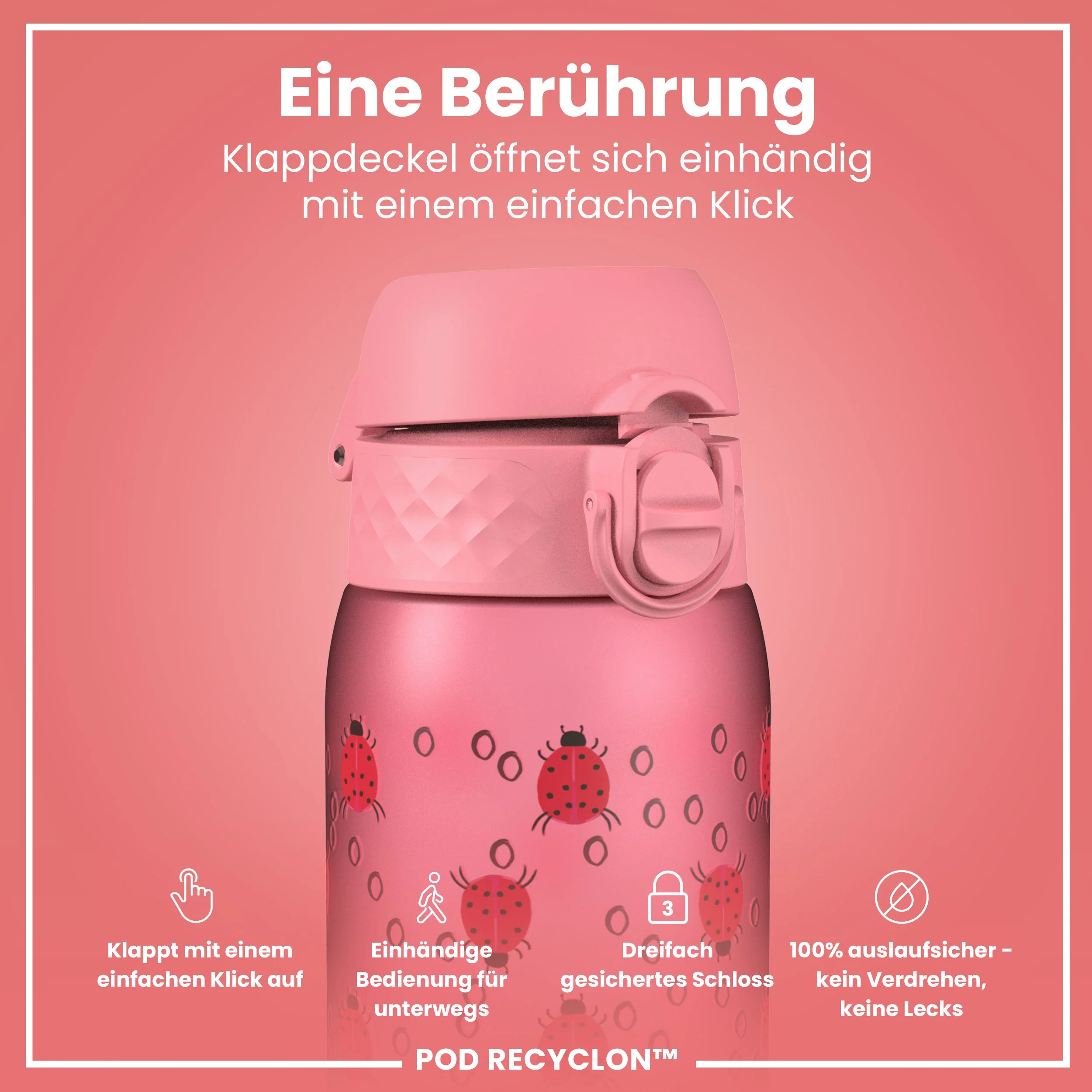 Recyclon Trinkflasche, Marienkäfer, 350 ml - Image 3