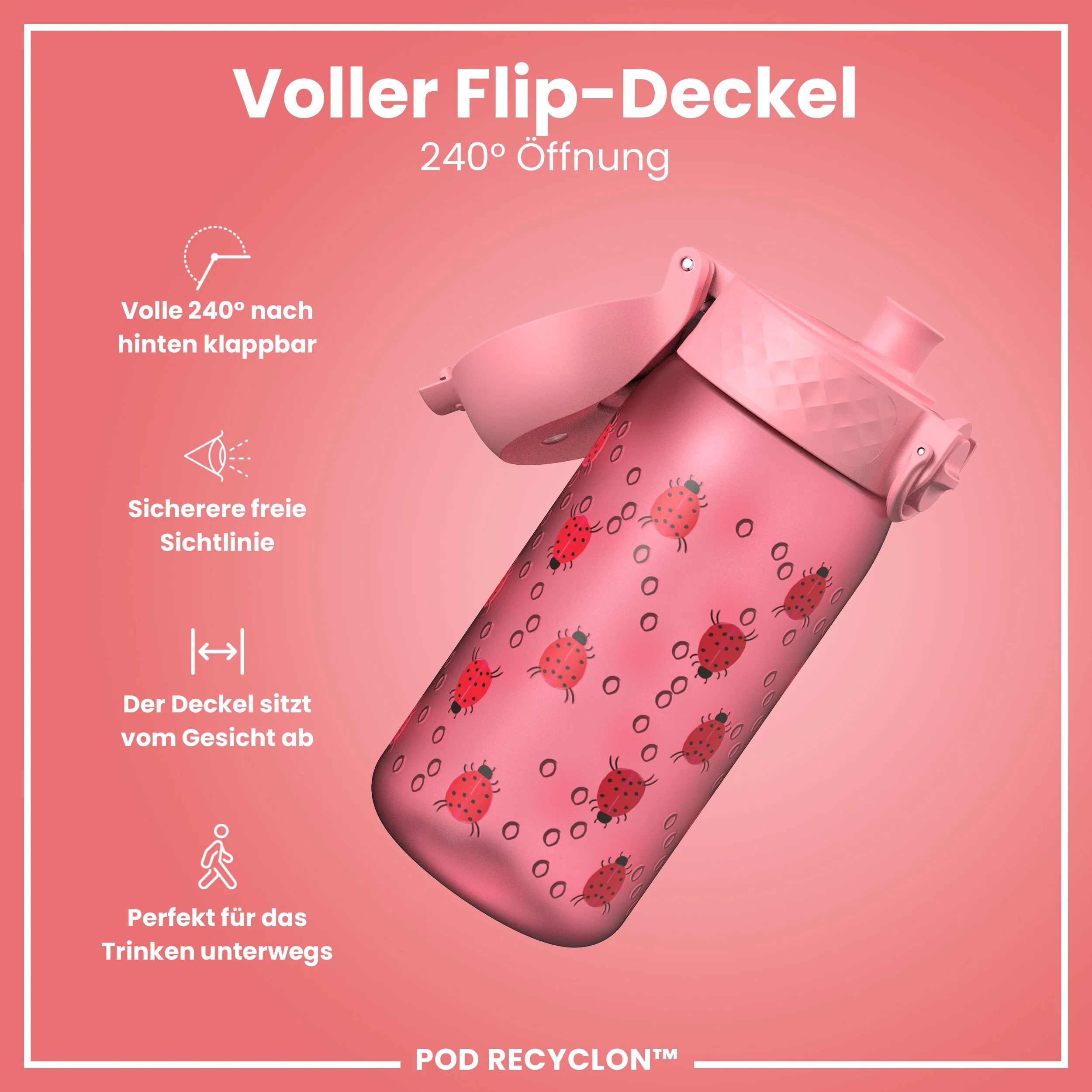 Recyclon Trinkflasche, Marienkäfer, 350 ml - Image 4
