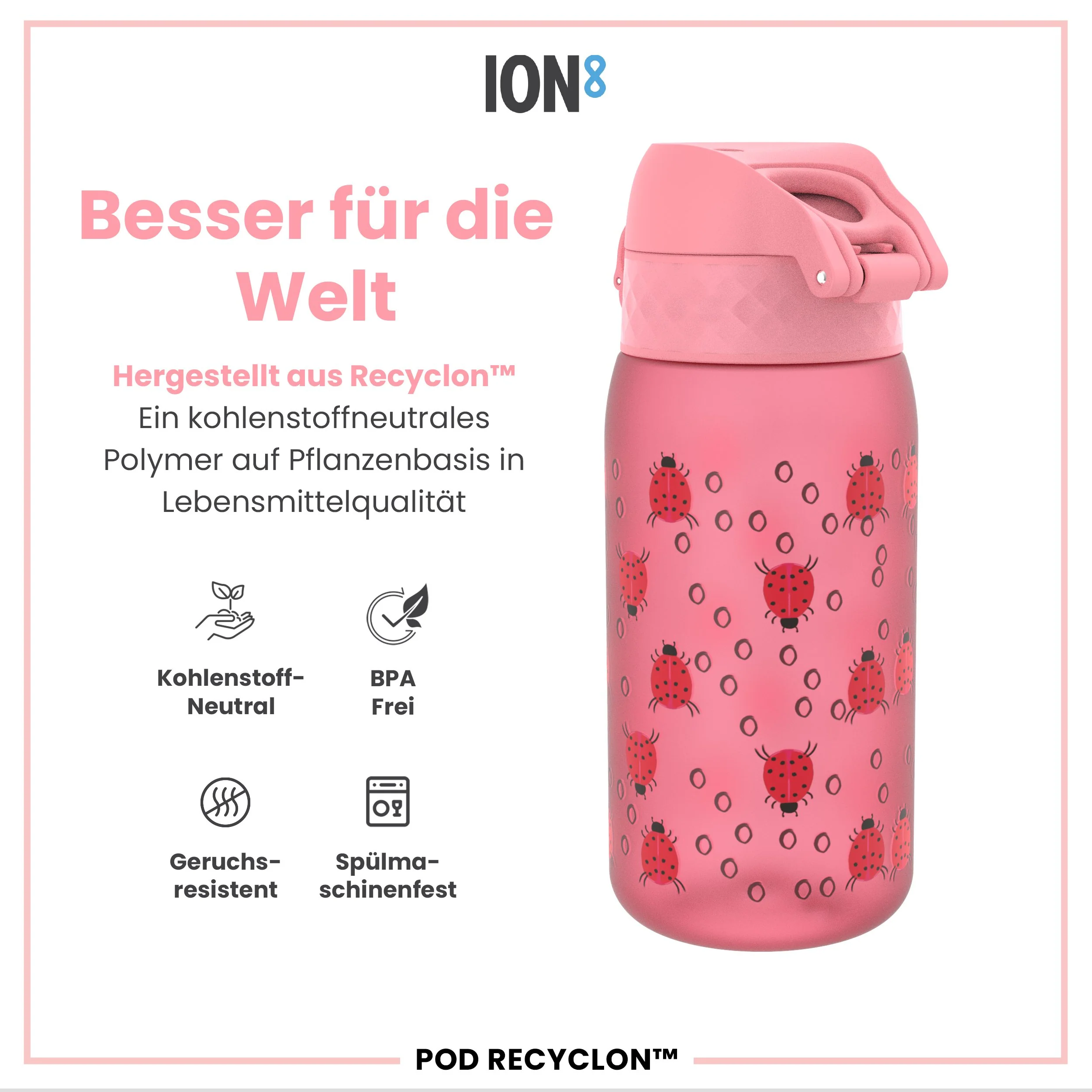 Recyclon Trinkflasche, Marienkäfer, 350 ml - Image 5