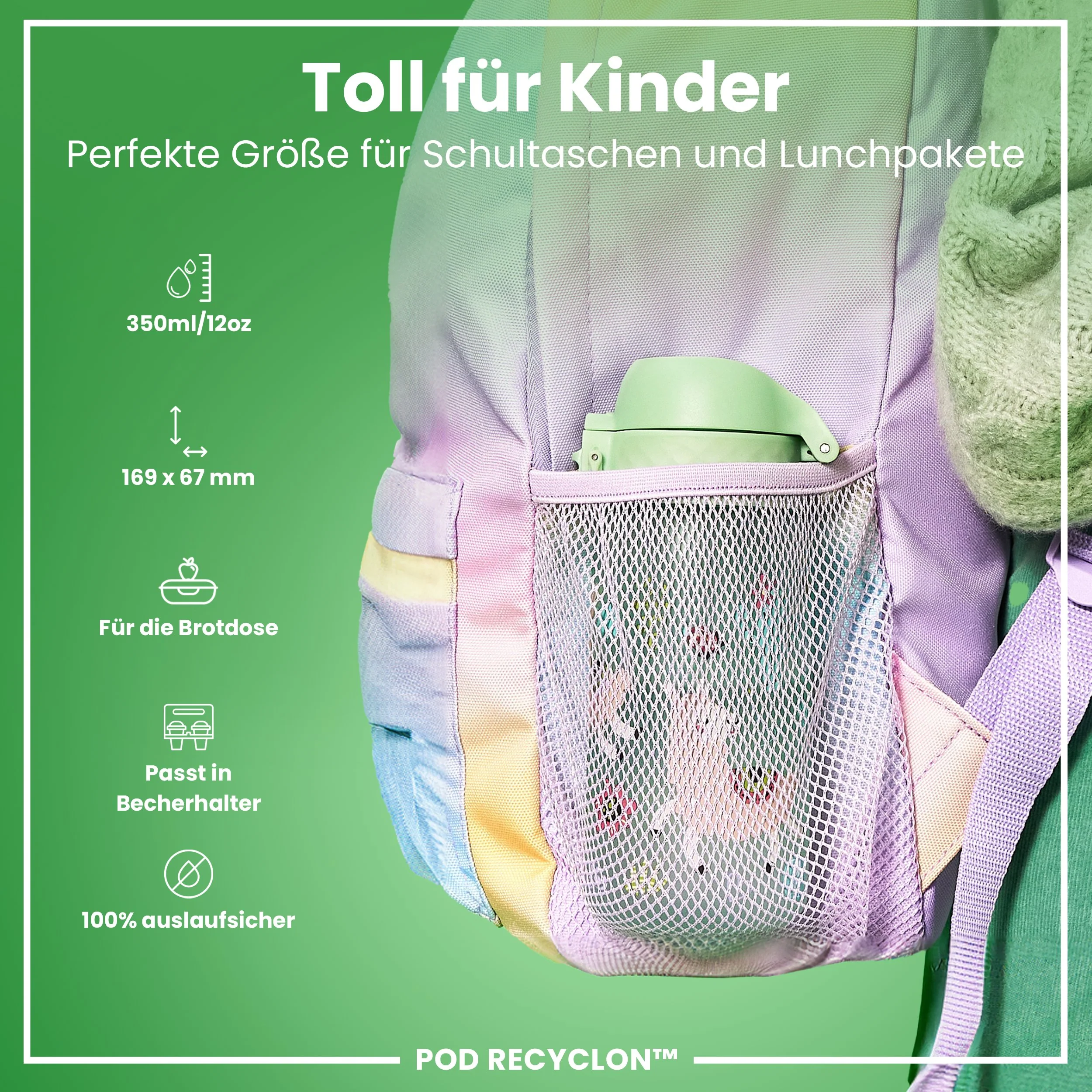 Recyclon Trinkflasche, Lamas, 350 ml - Image 2