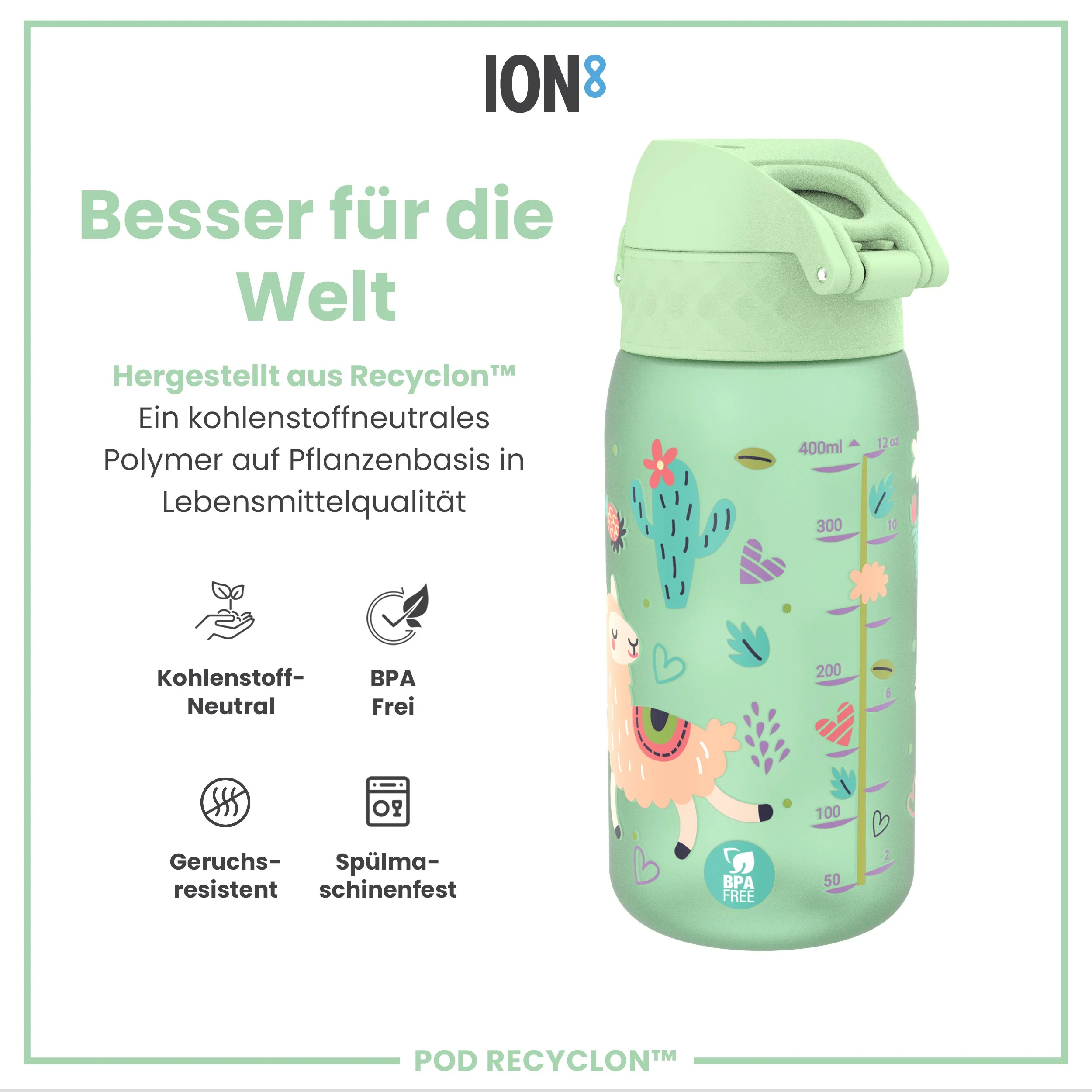 Recyclon Trinkflasche, Lamas, 350 ml - Image 5