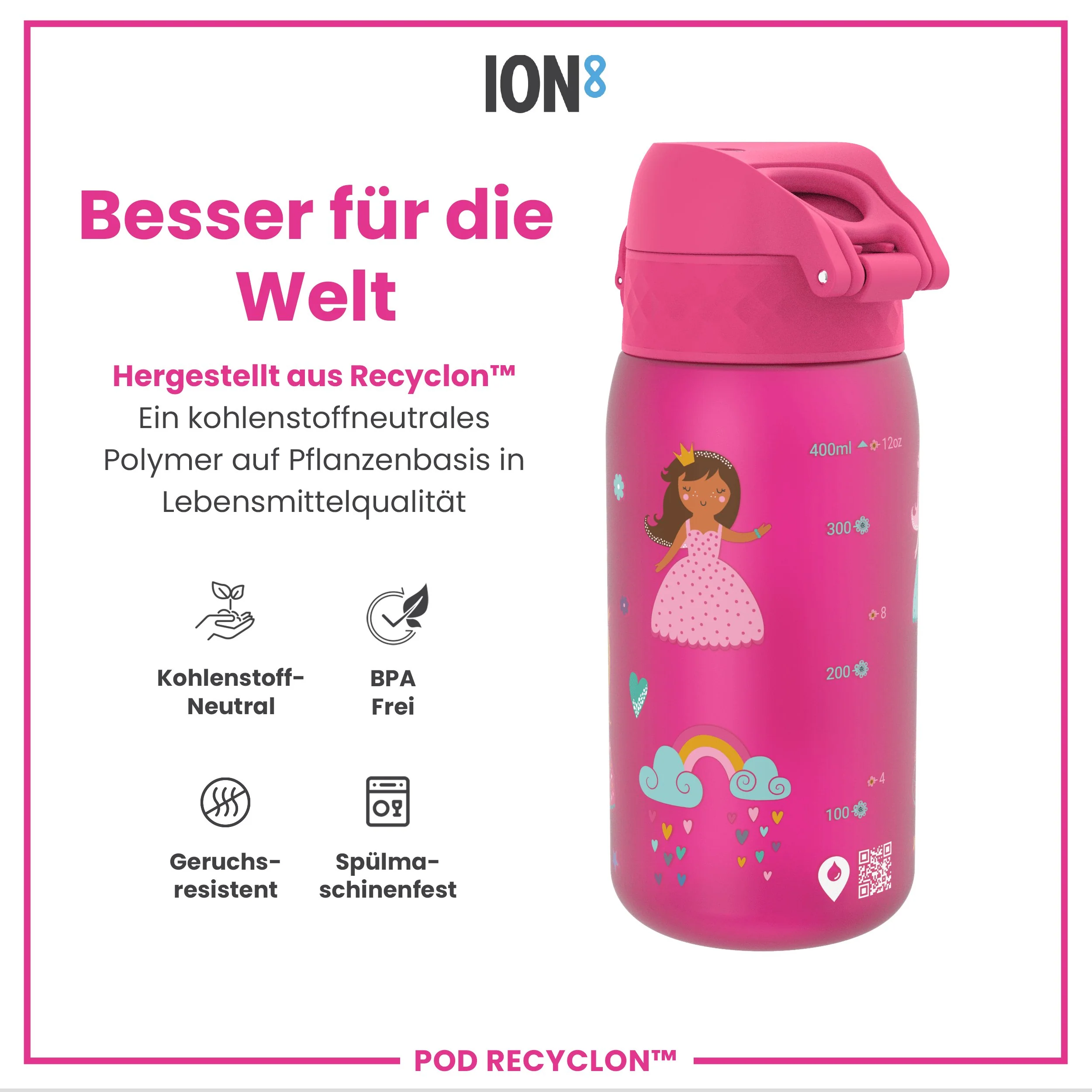 Recyclon Trinkflasche, Prinzessin, 350 ml - Image 5