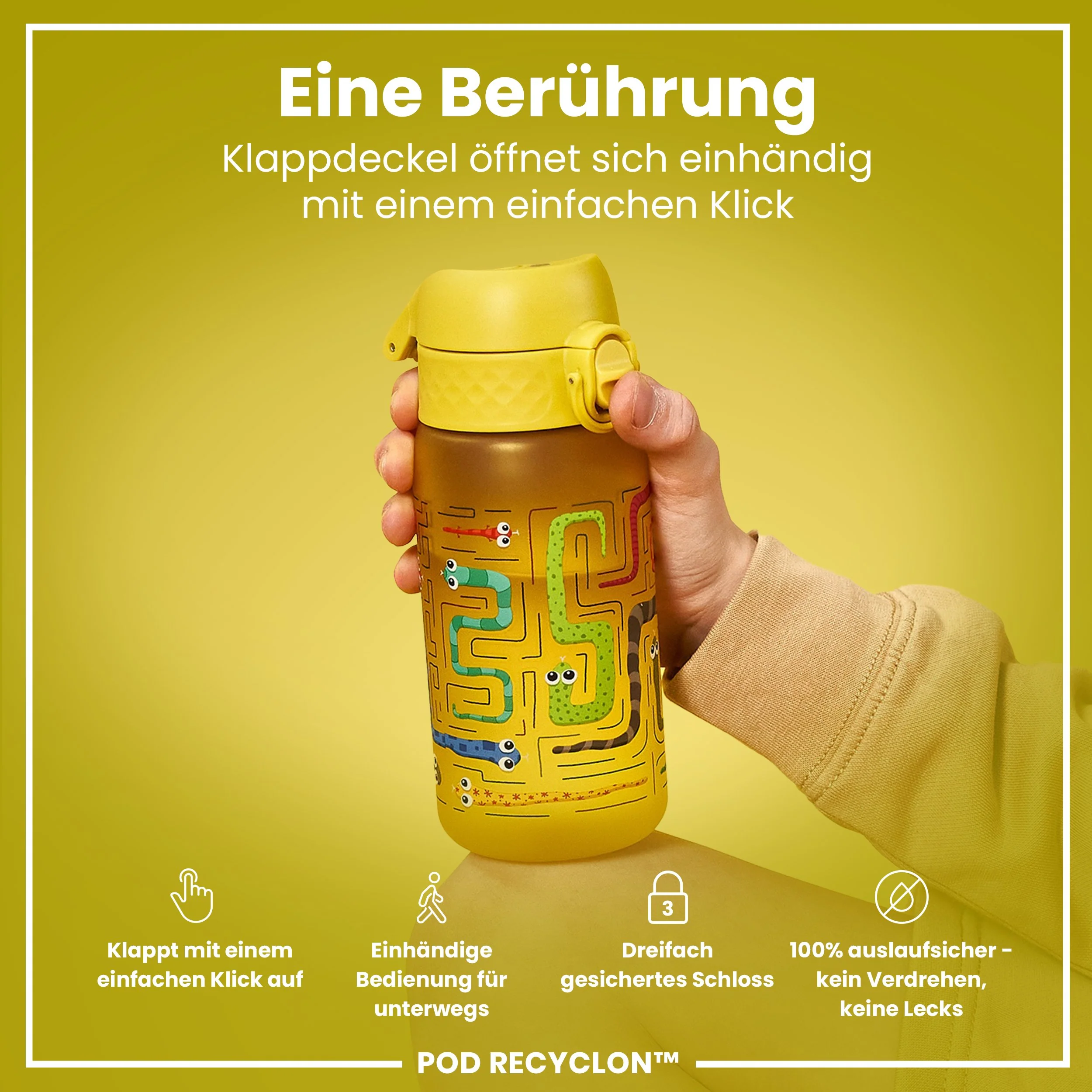 Recyclon Trinkflasche, Schlangen, 350 ml - Image 3