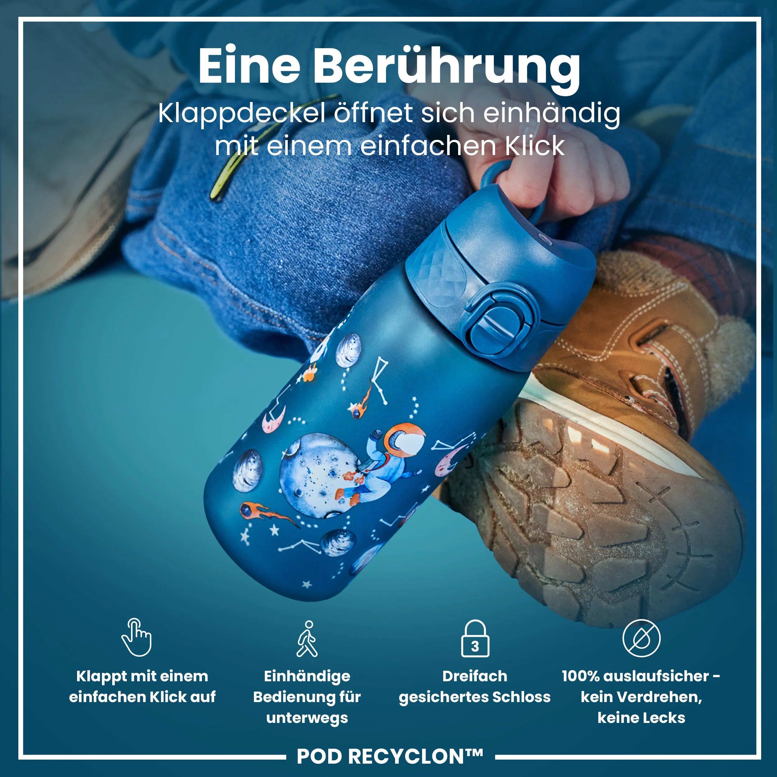 Recyclon Trinkflasche, Weltraum, 350 ml - Image 3