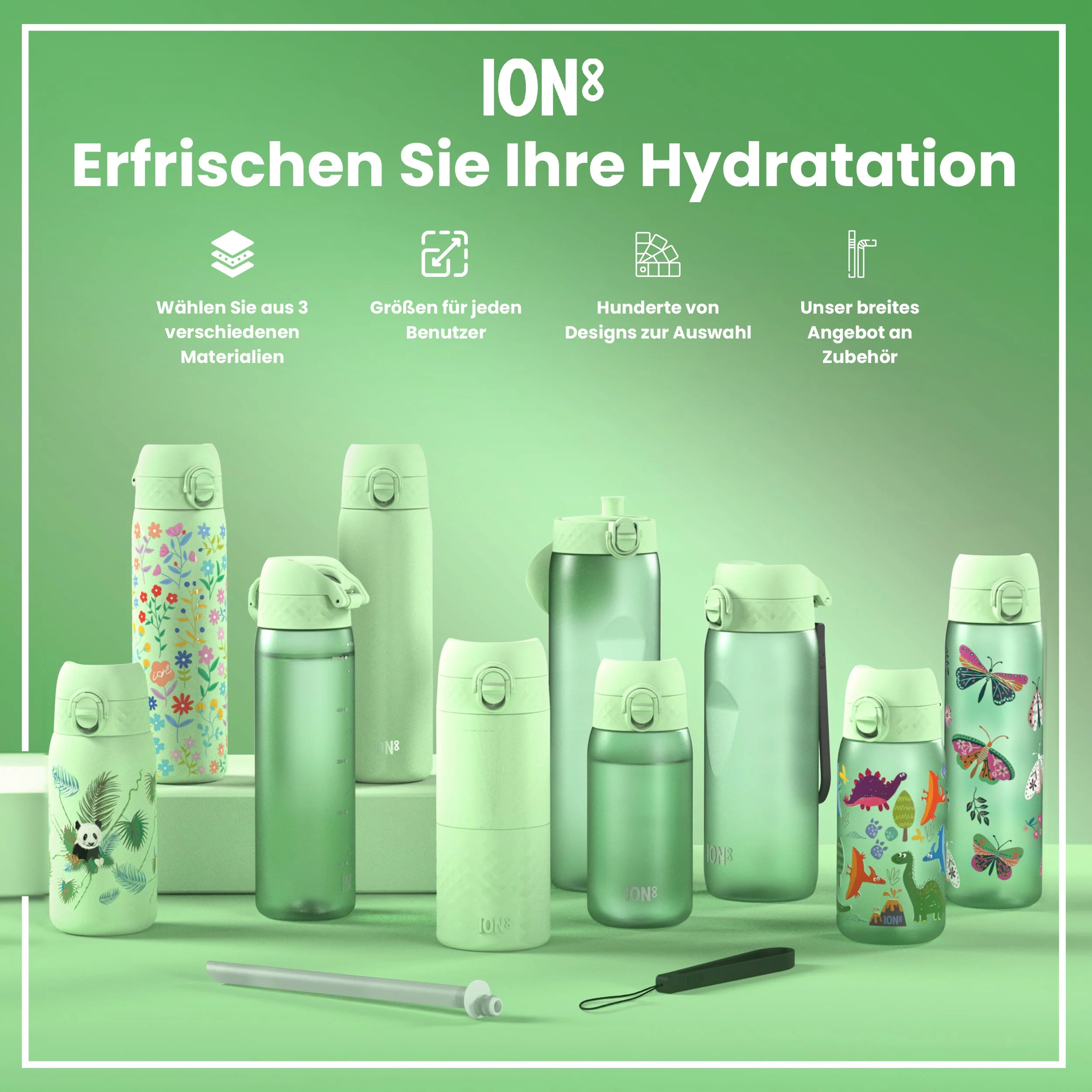 Recyclon Trinkflasche, Surfgrün, 350 ml - Image 7