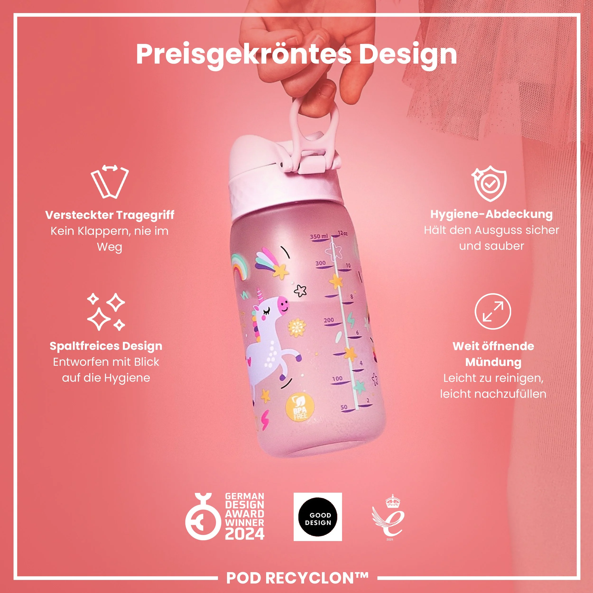 Recyclon Trinkflasche, Einhorn, 350 ml - Image 6