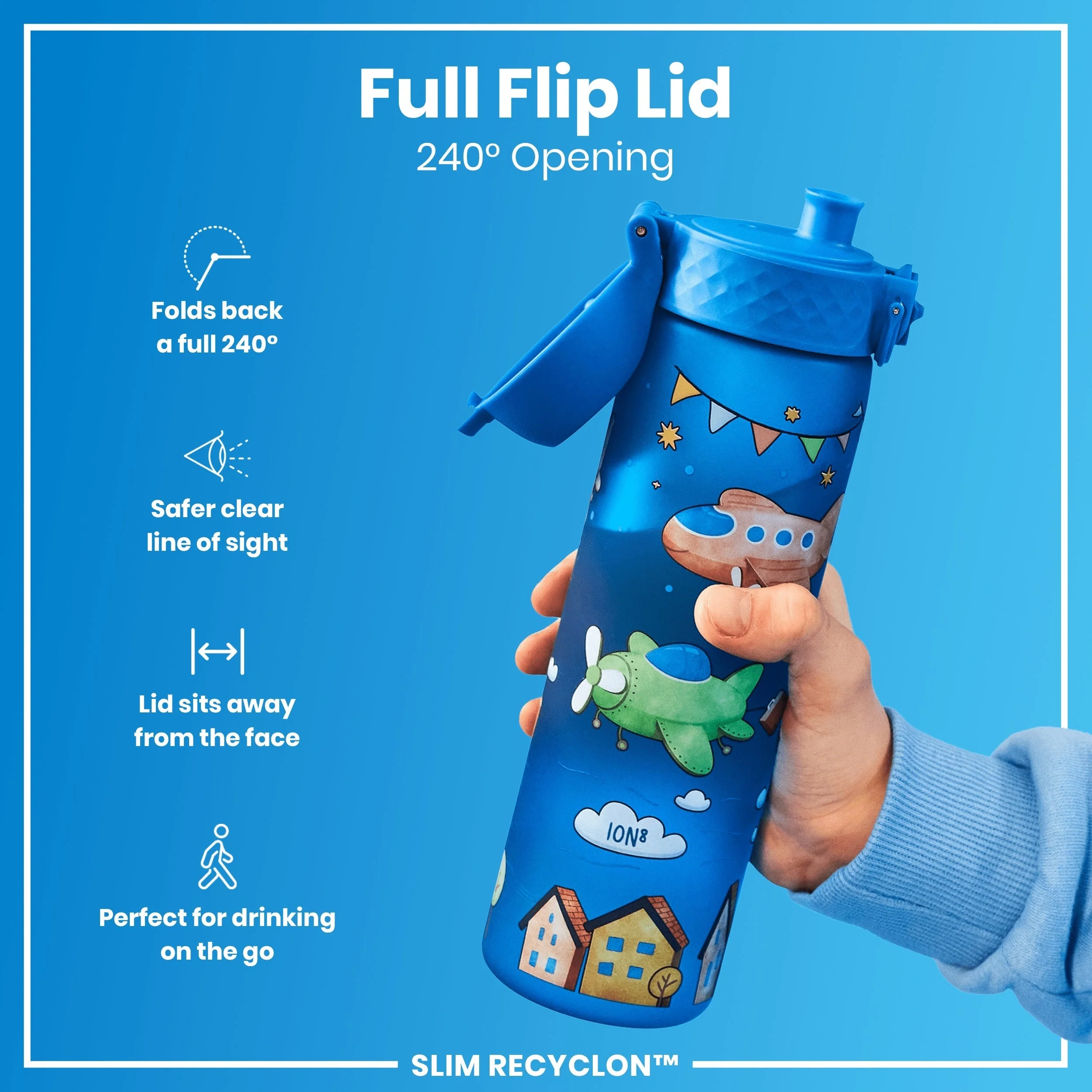 Recyclon Trinkflasche, Flugzeug-Design, 500 ml - Image 4
