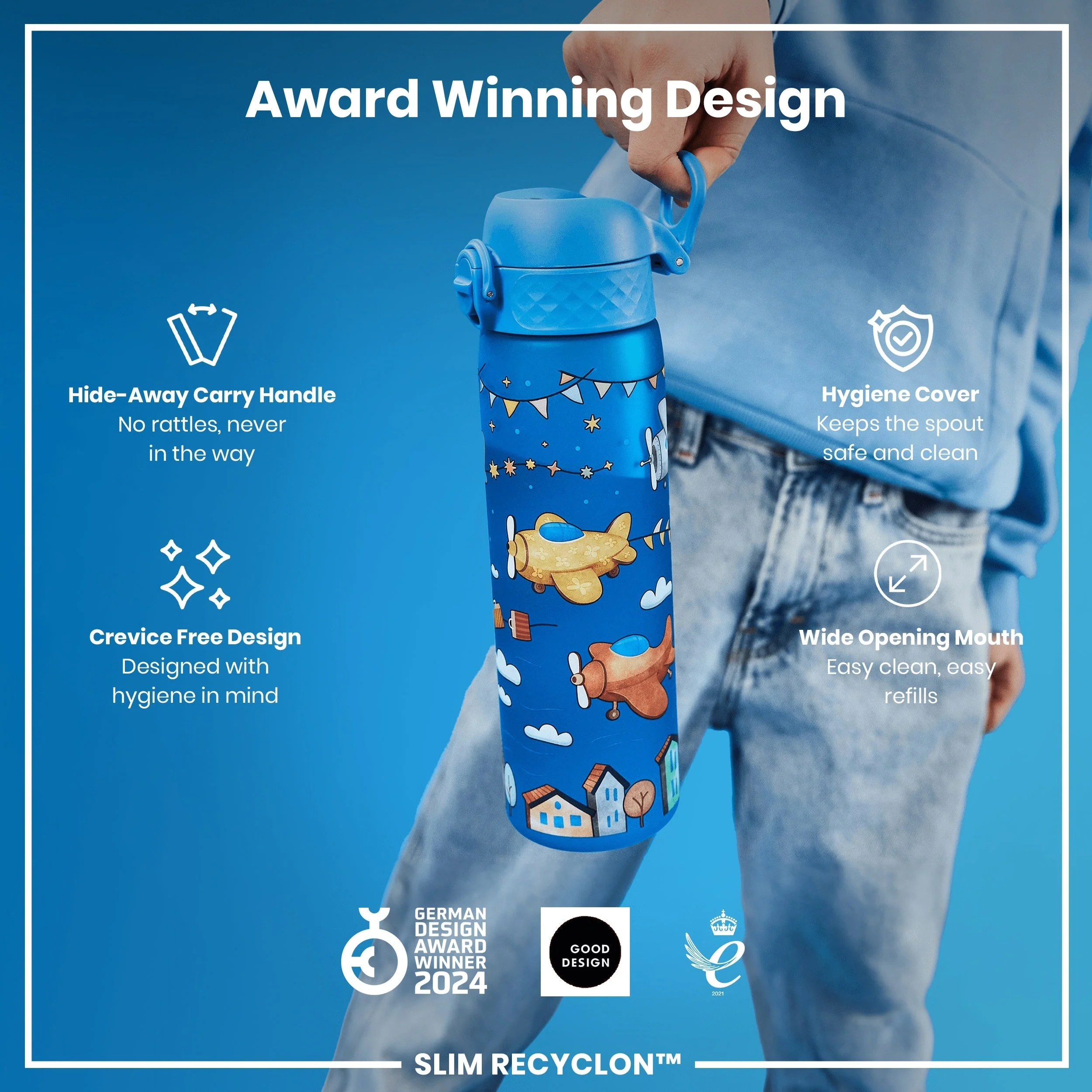 Recyclon Trinkflasche, Flugzeug-Design, 500 ml - Image 6