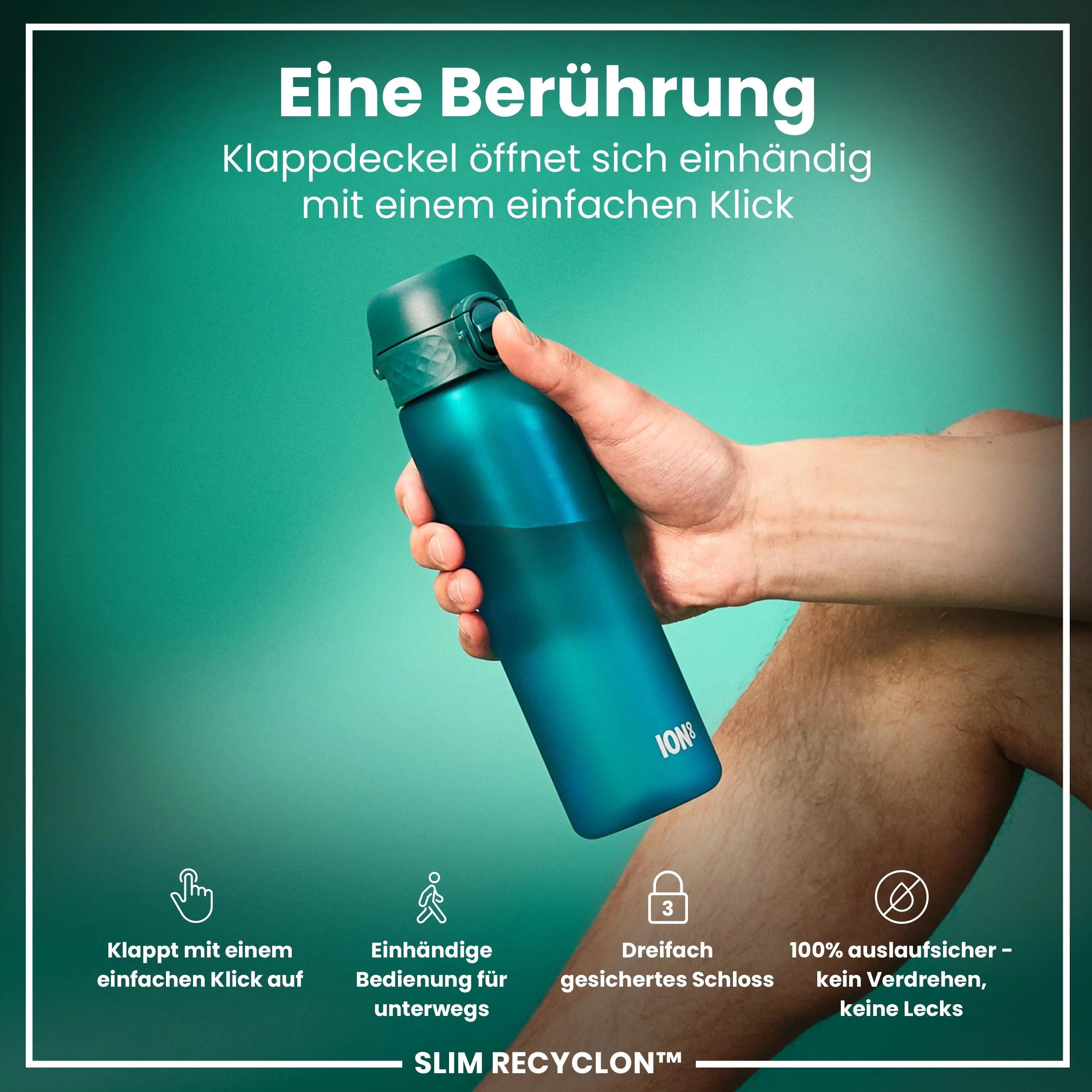 Recyclon Trinkflasche, Aqua, 500 ml - Image 3