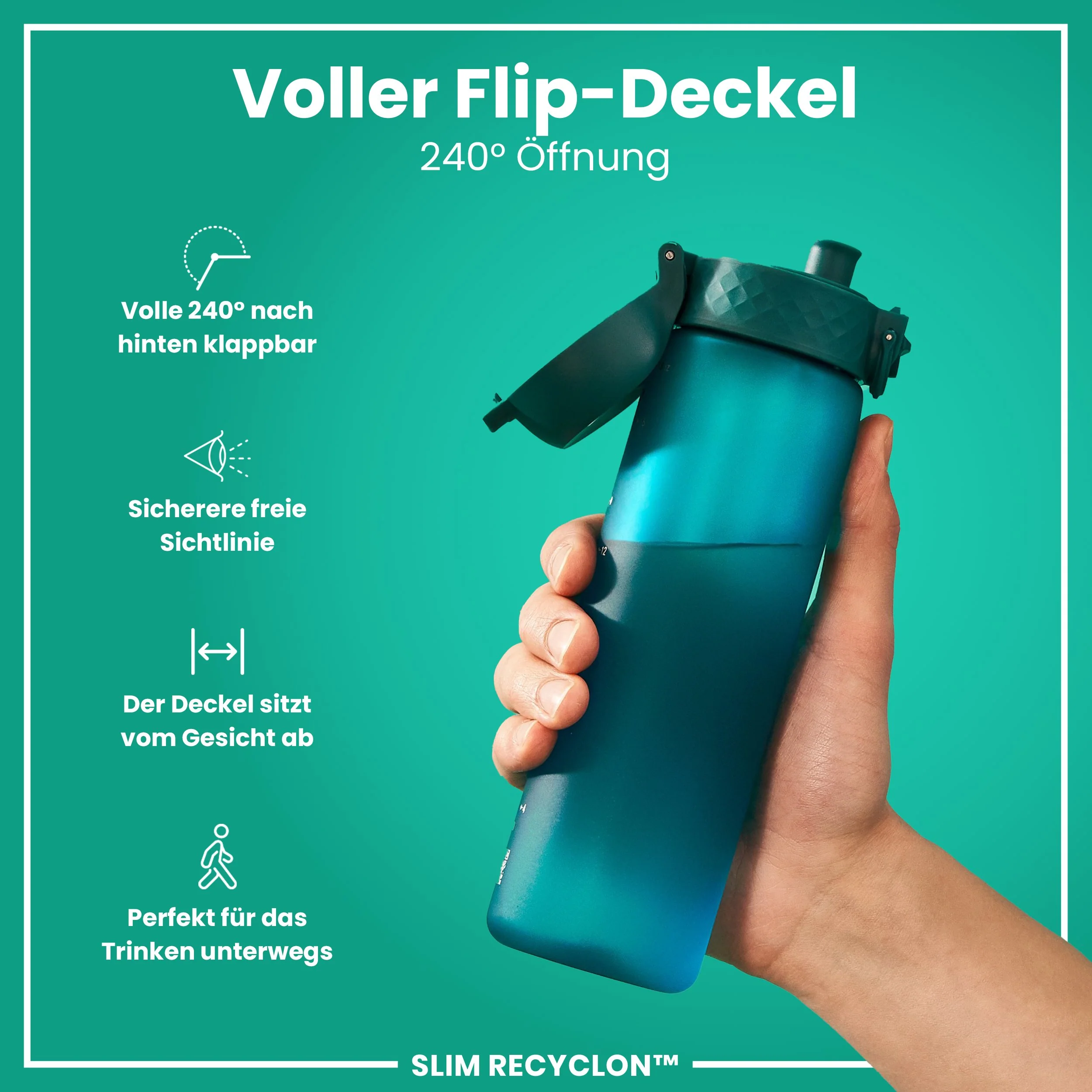 Recyclon Trinkflasche, Aqua, 500 ml - Image 4
