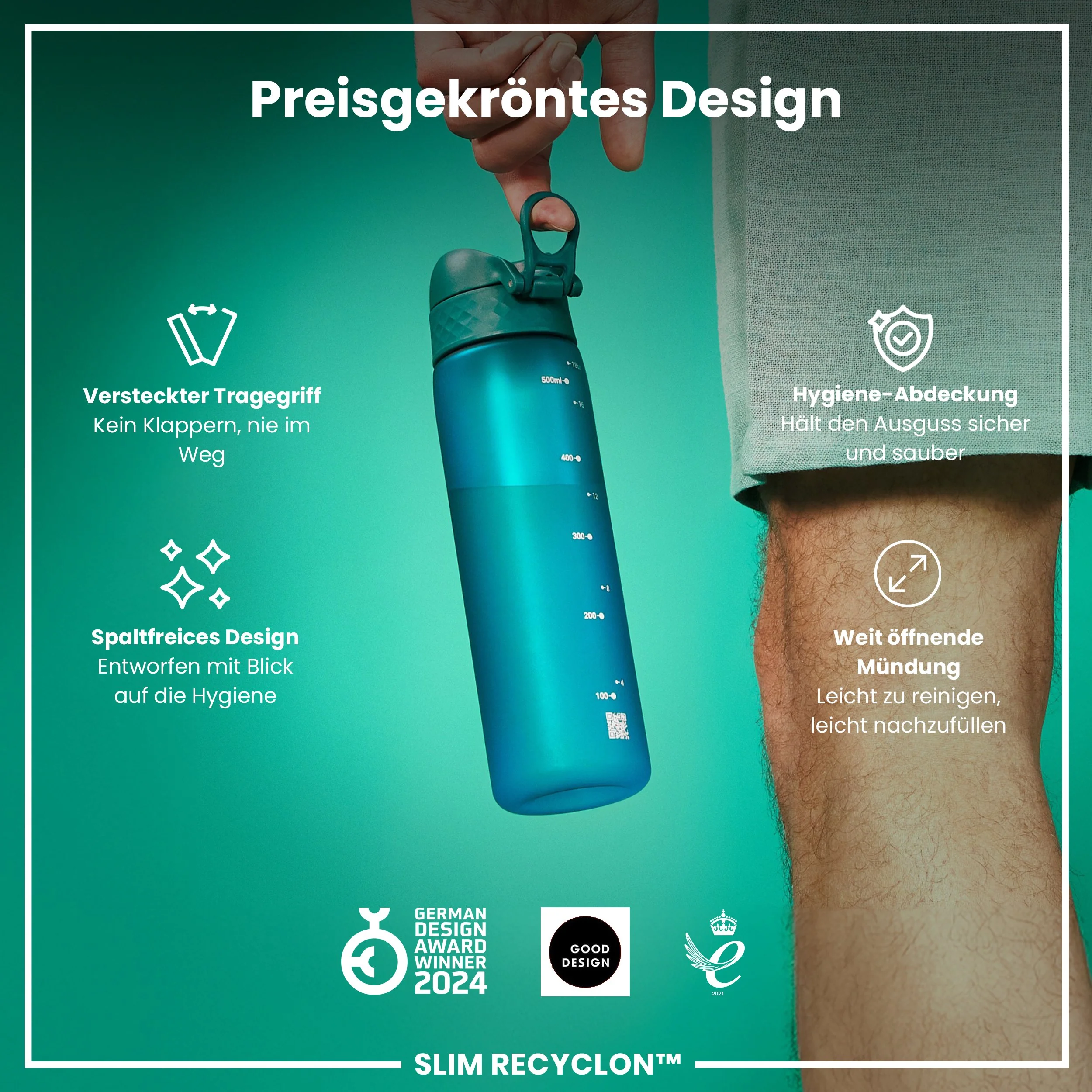 Recyclon Trinkflasche, Aqua, 500 ml - Image 6