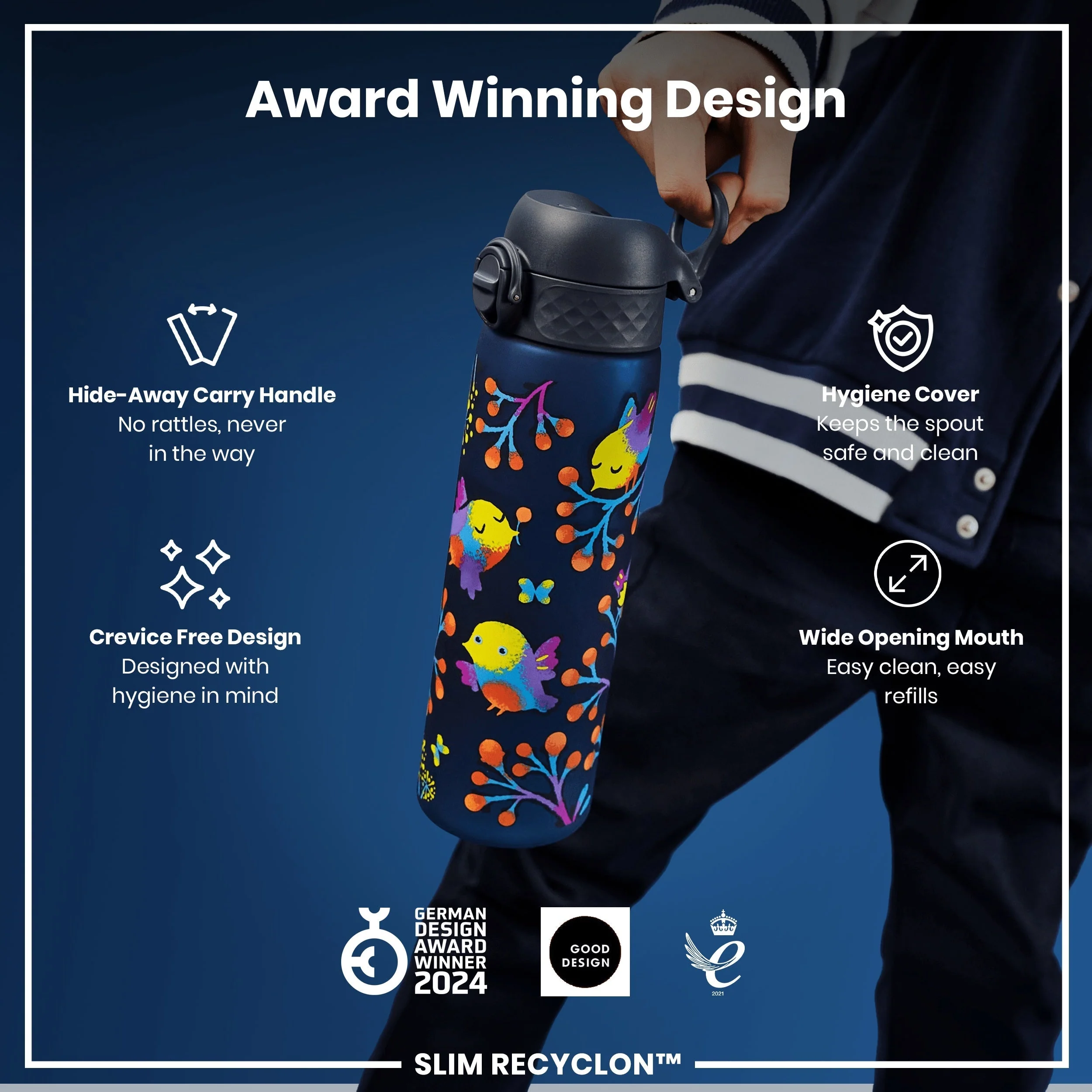 Recyclon Trinkflasche, Vogel-Design, 500 ml - Image 6