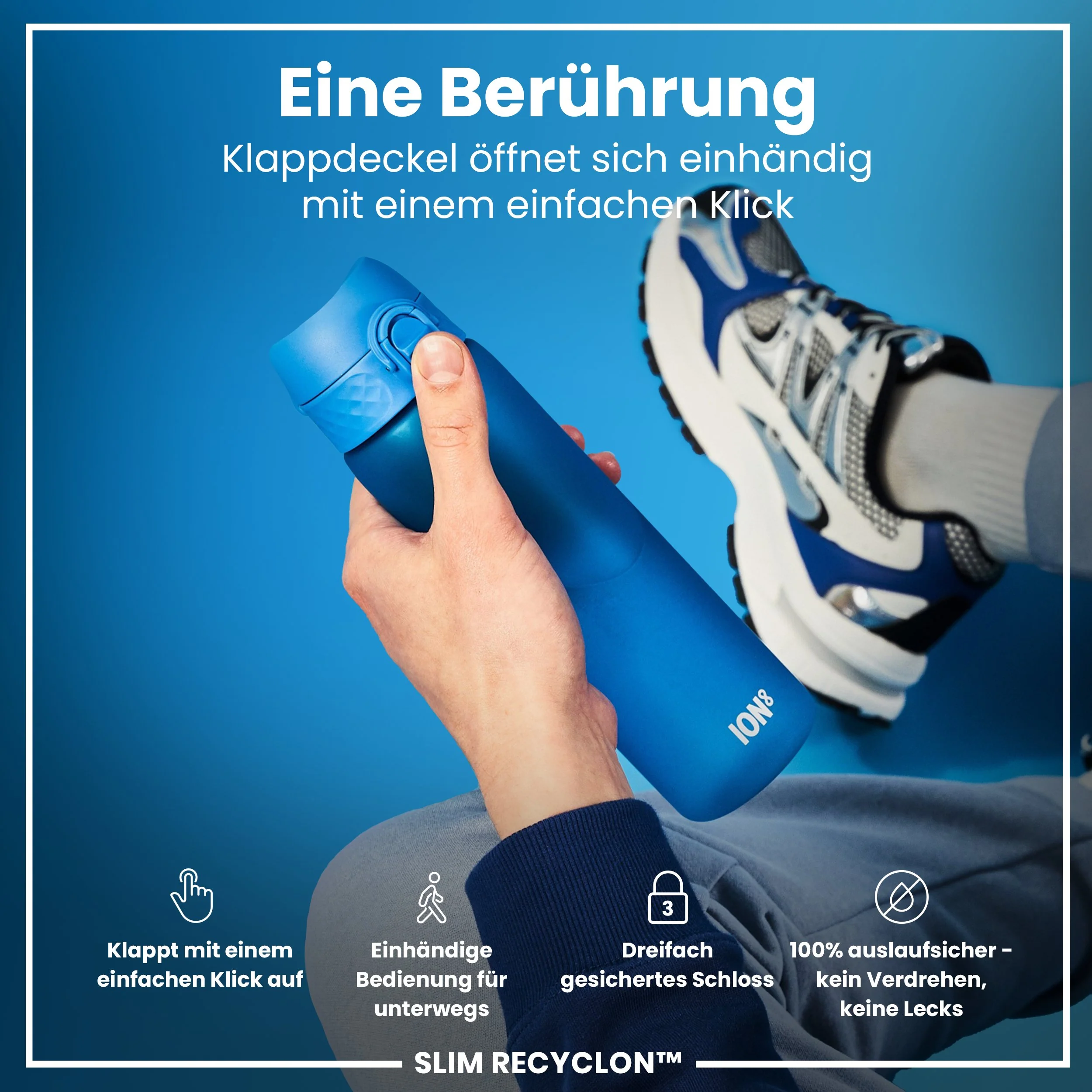 Recyclon Trinkflasche, Blau, 500 ml - Image 3