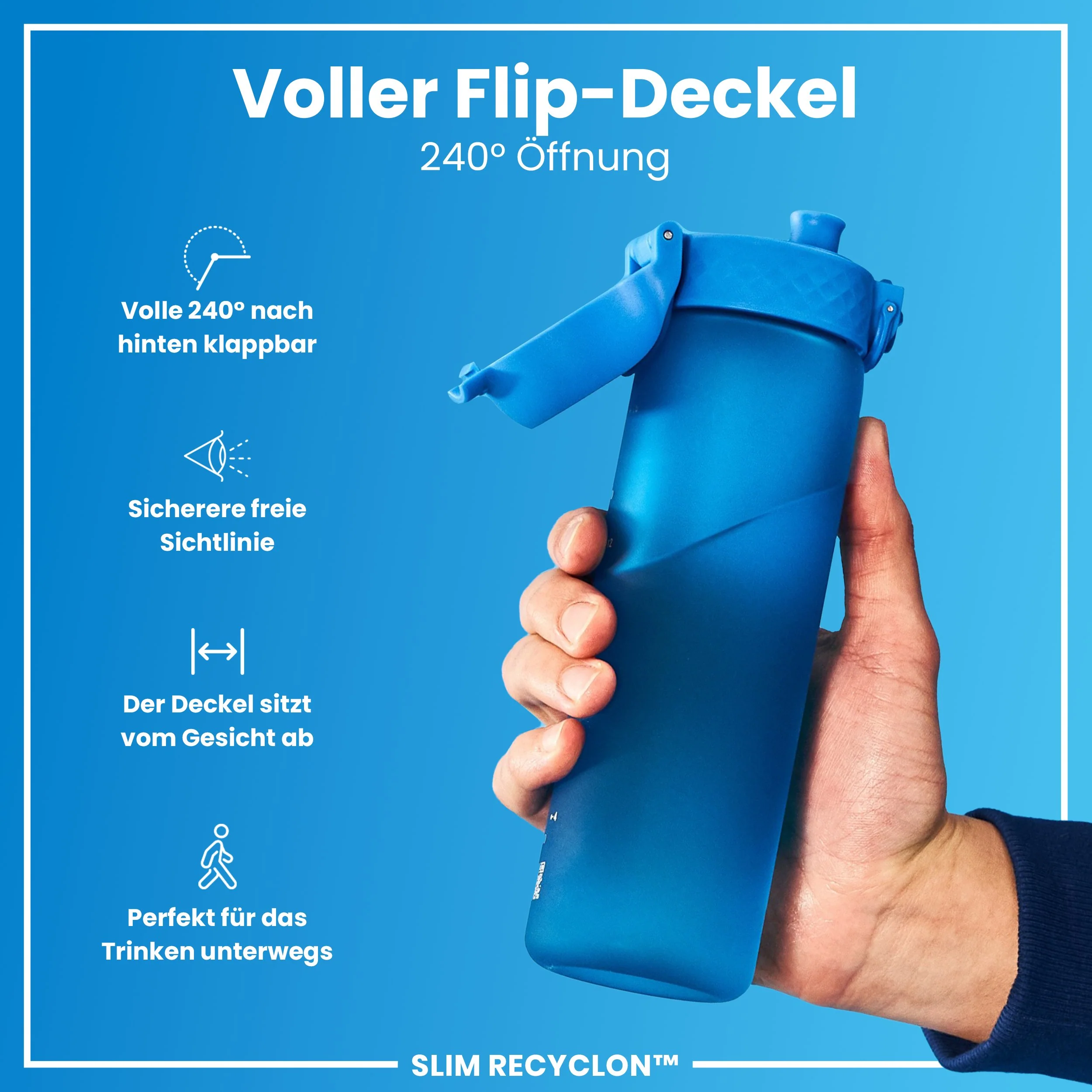 Recyclon Trinkflasche, Blau, 500 ml - Image 4