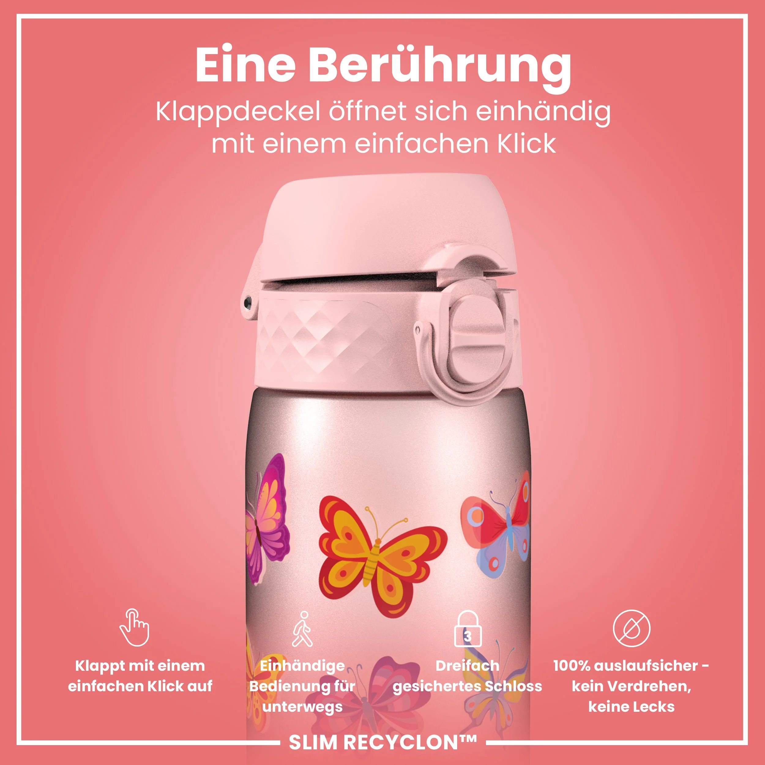 Recyclon Trinkflasche, Schmetterling, 500 ml - Image 3