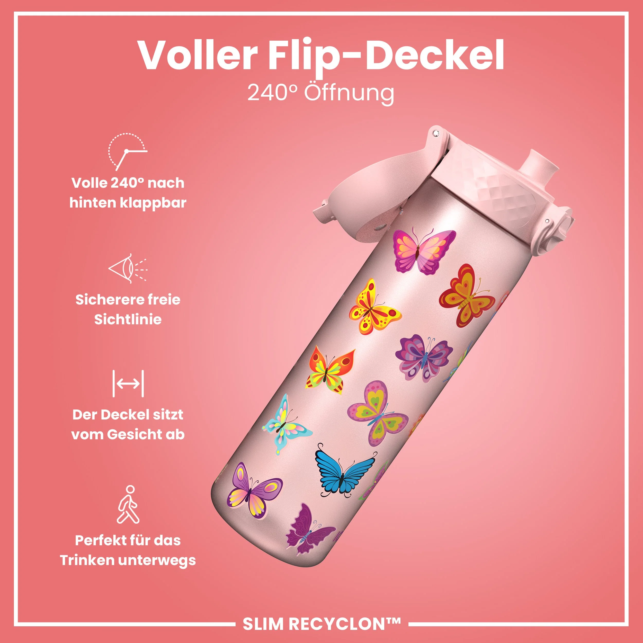 Recyclon Trinkflasche, Schmetterling, 500 ml - Image 4