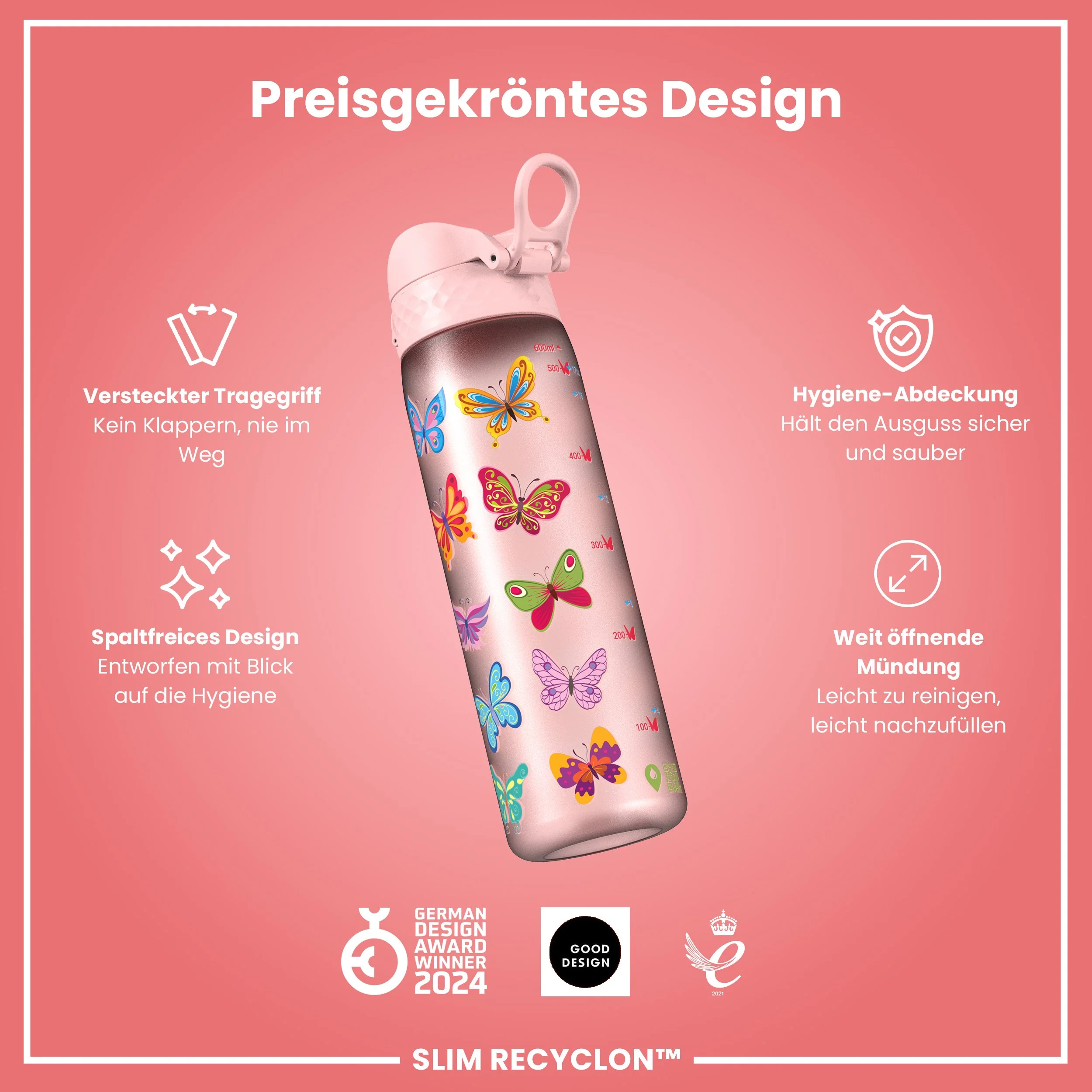 Recyclon Trinkflasche, Schmetterling, 500 ml - Image 6