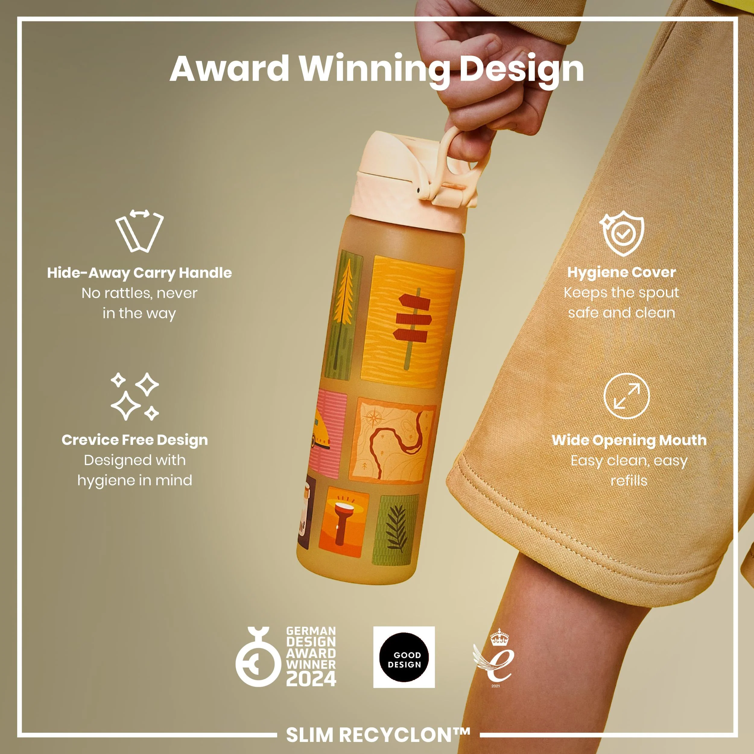 Recyclon Trinkflasche, Camping-Design, 500 ml - Image 6