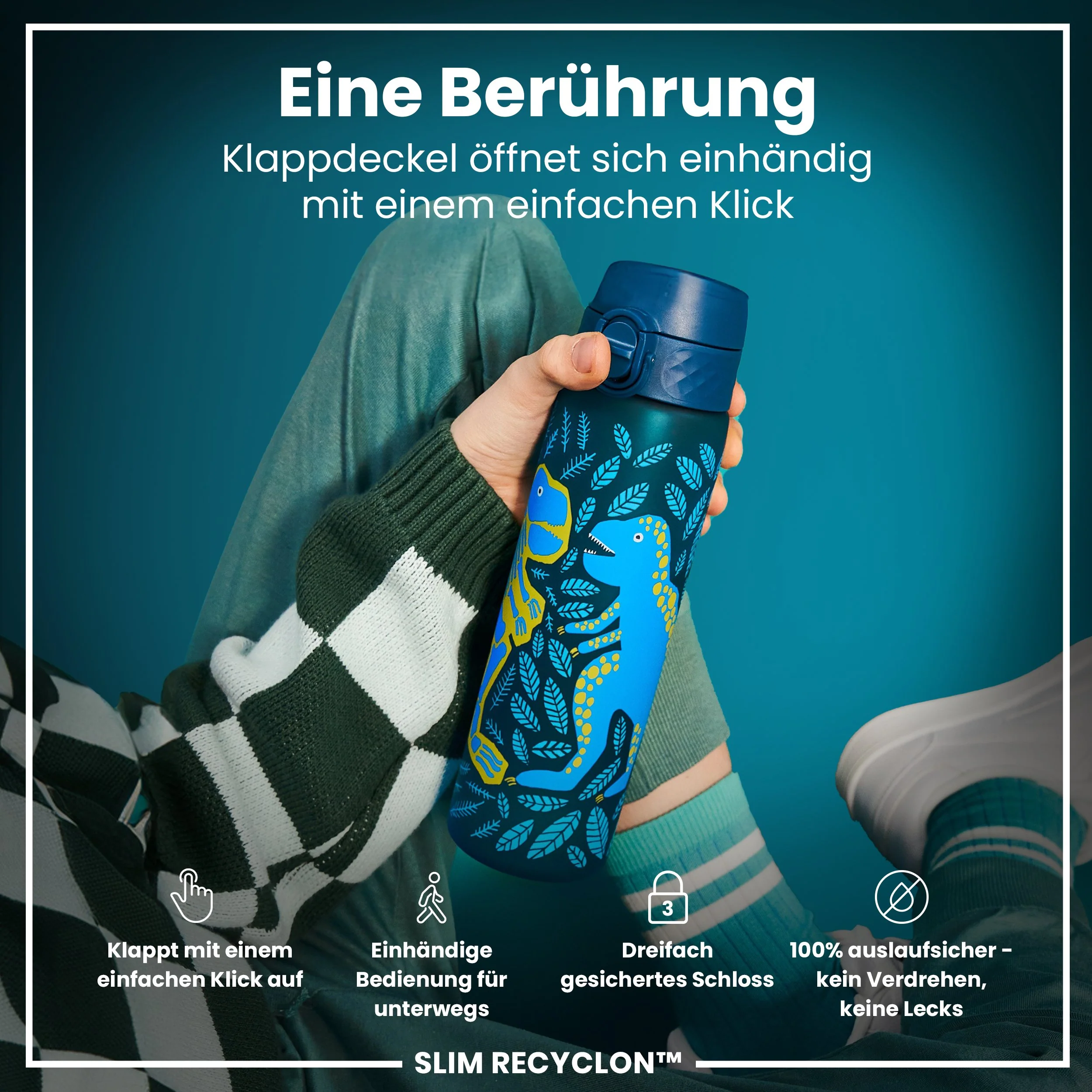 Recyclon Trinkflasche, Dinosaurier, 500 ml - Image 3
