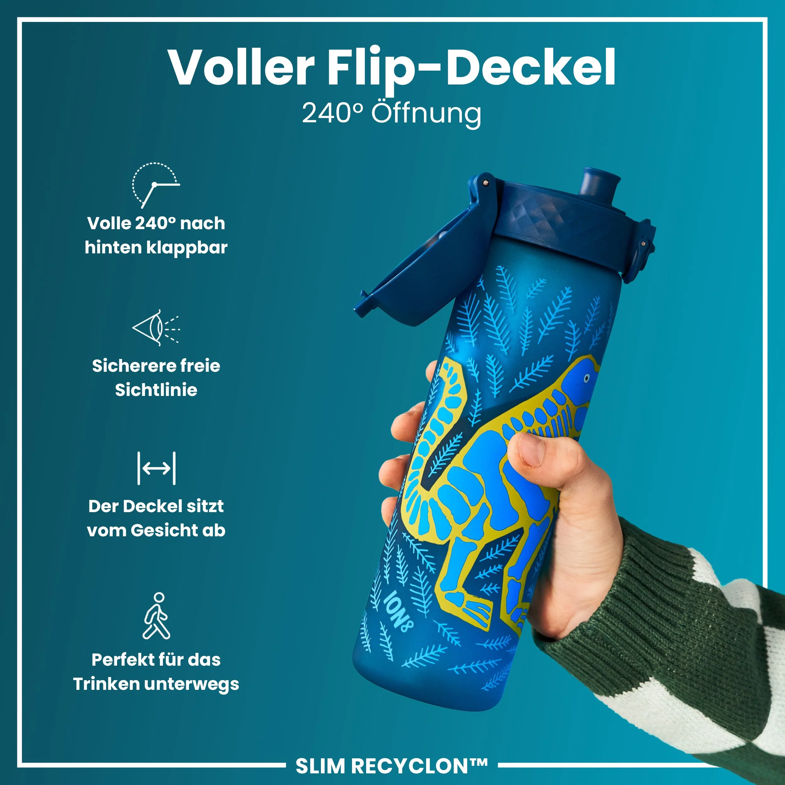 Recyclon Trinkflasche, Dinosaurier, 500 ml - Image 4