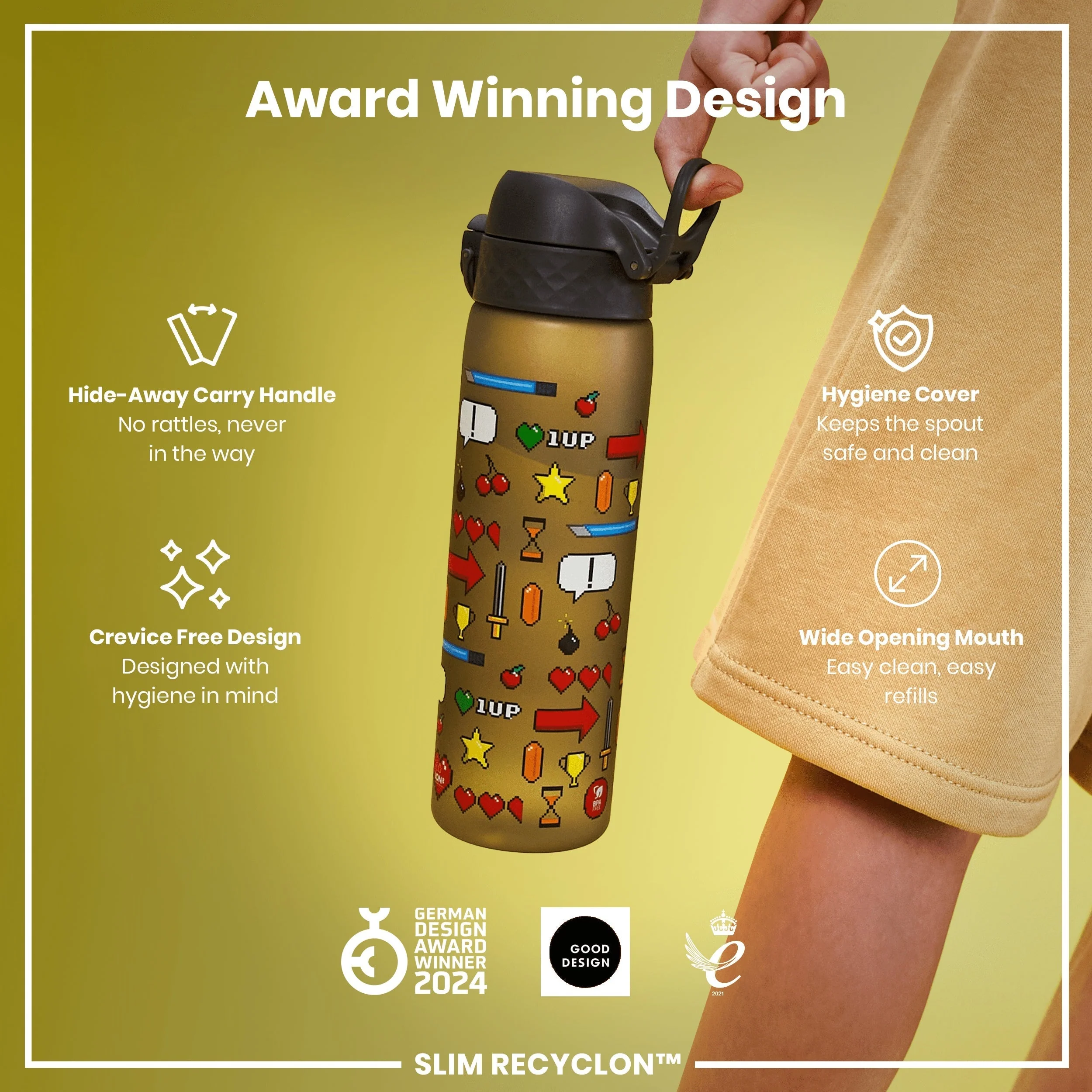 Recyclon Trinkflasche, Gamer-Design, 500 ml - Image 6