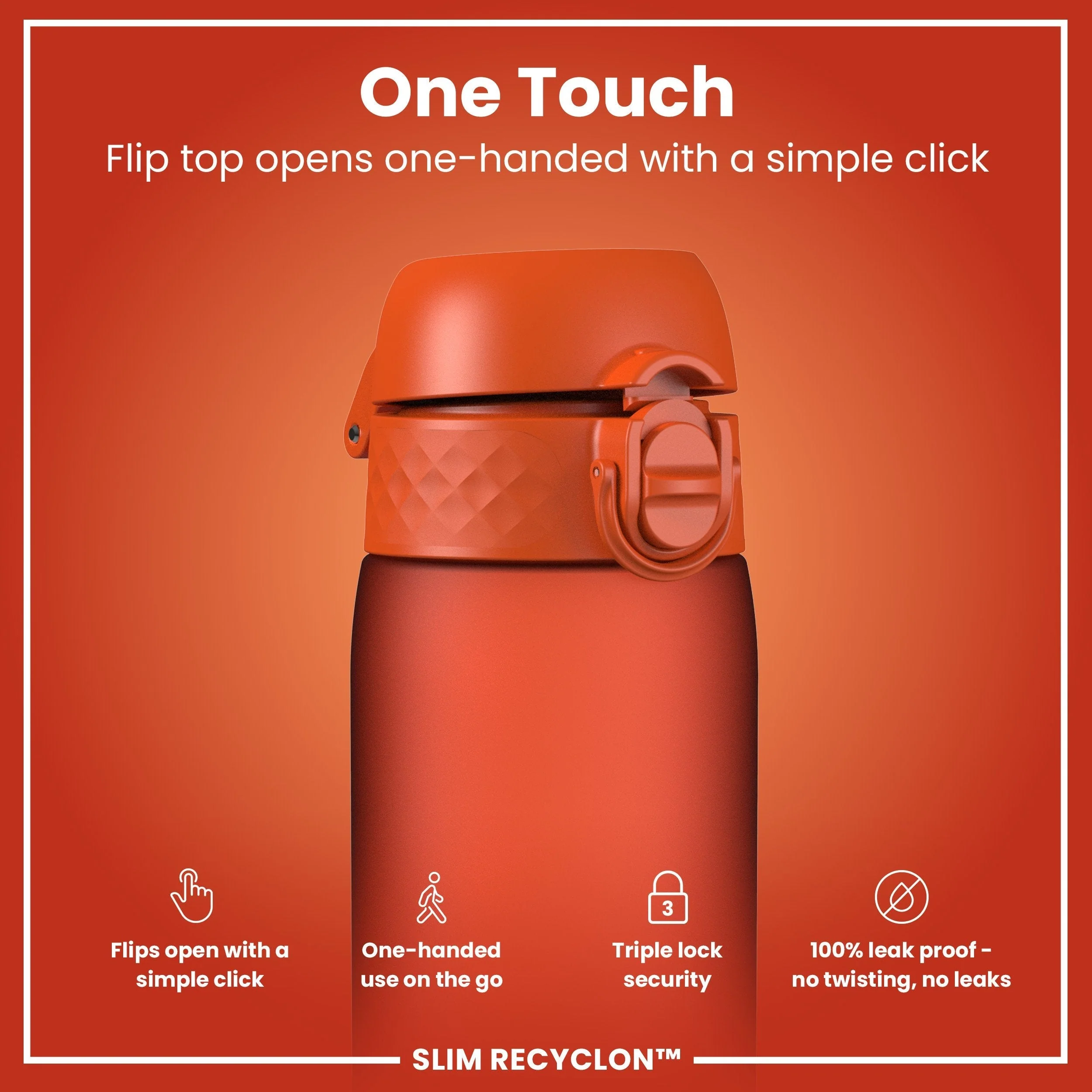 Recyclon Trinkflasche, Herzorange, 500 ml - Image 3