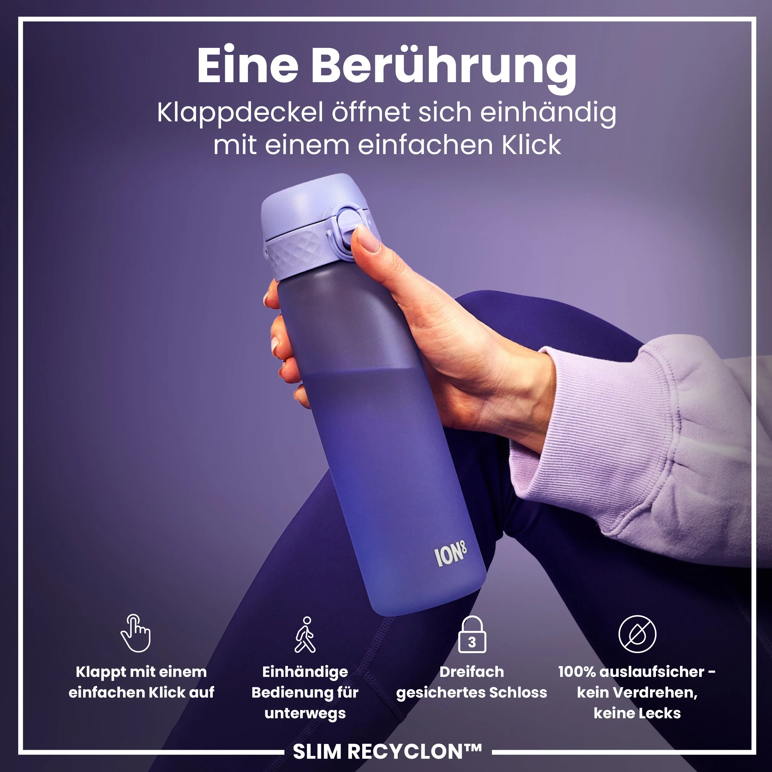 Recyclon Trinkflasche, Helllila, 500 ml - Image 3