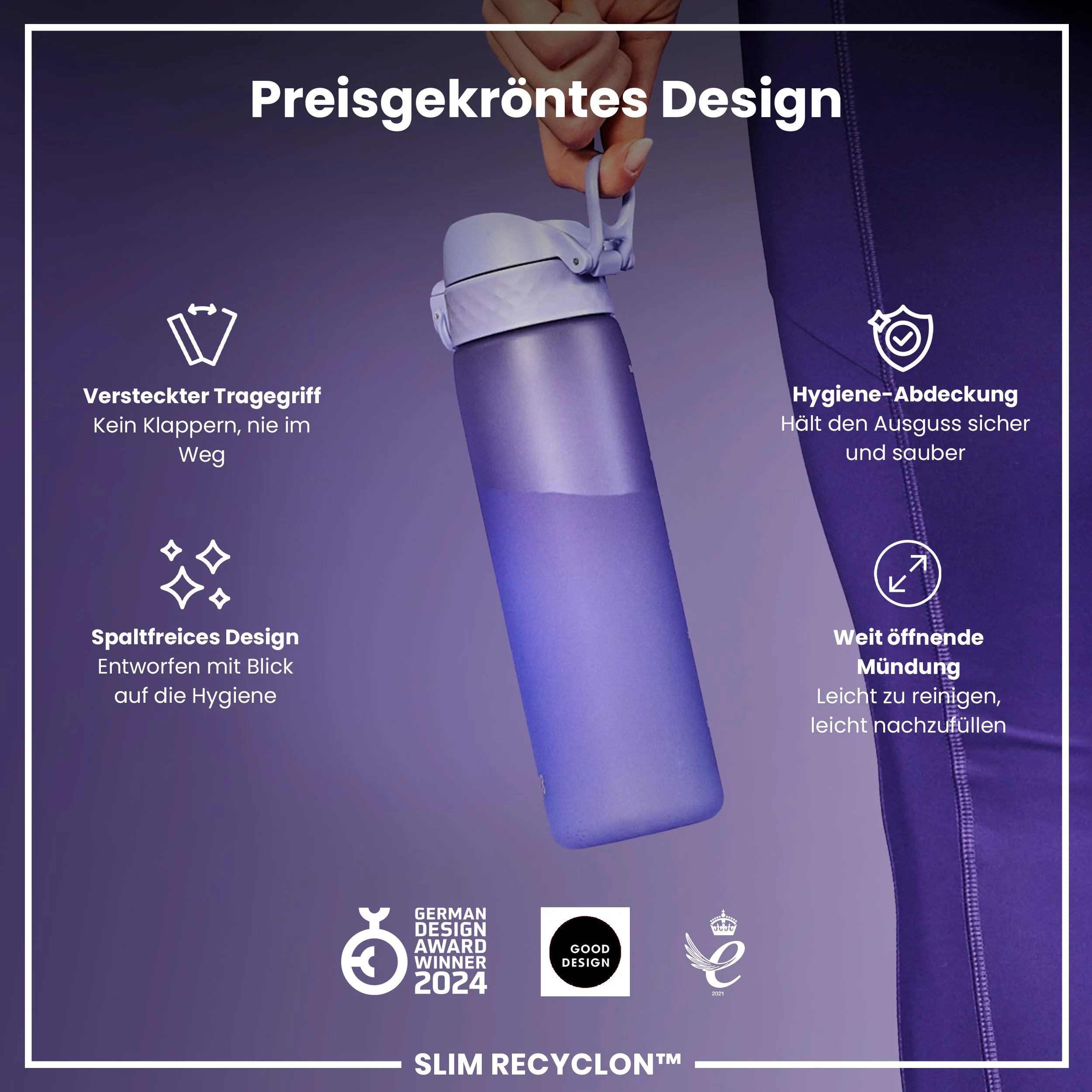 Recyclon Trinkflasche, Helllila, 500 ml - Image 6