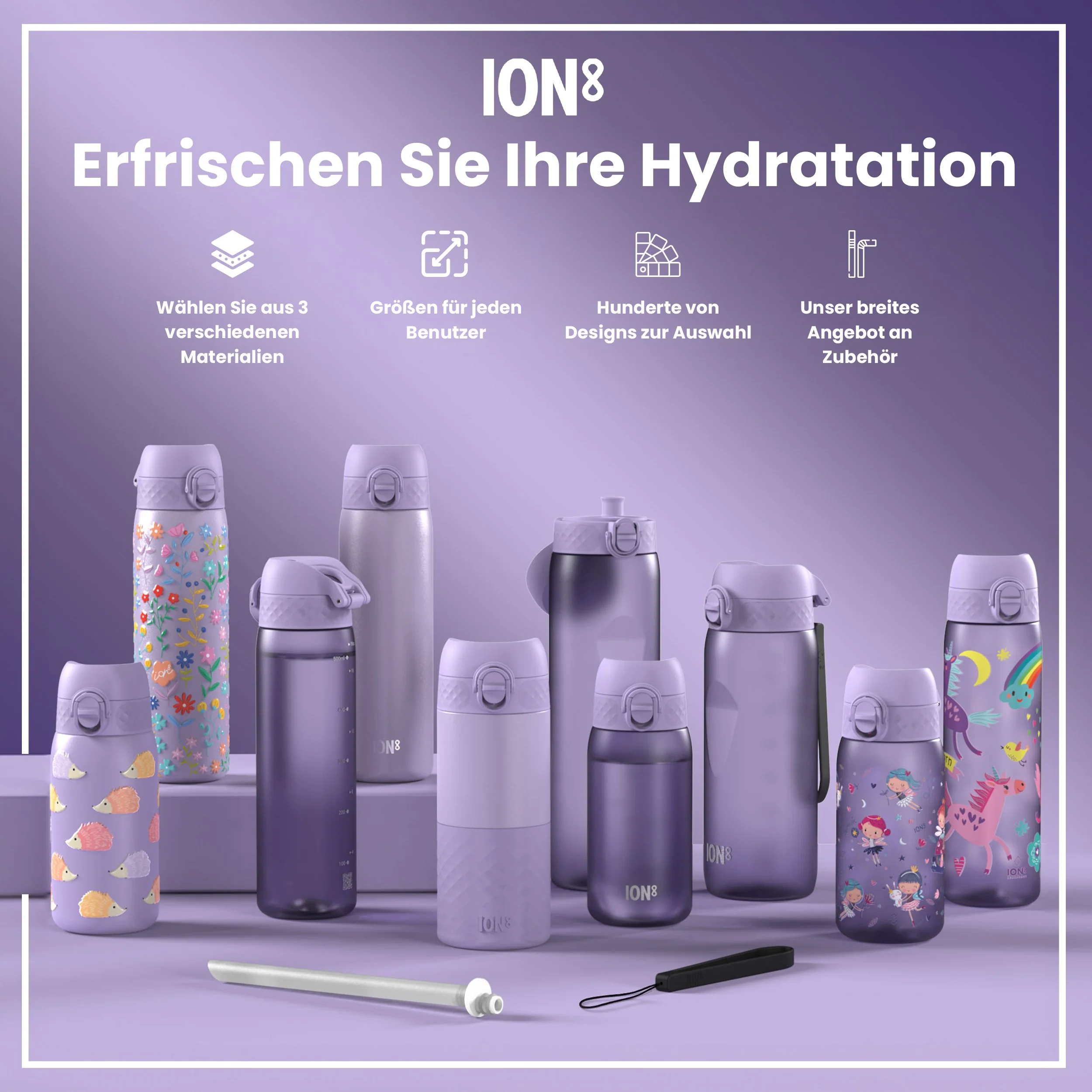 Recyclon Trinkflasche, Helllila, 500 ml - Image 7