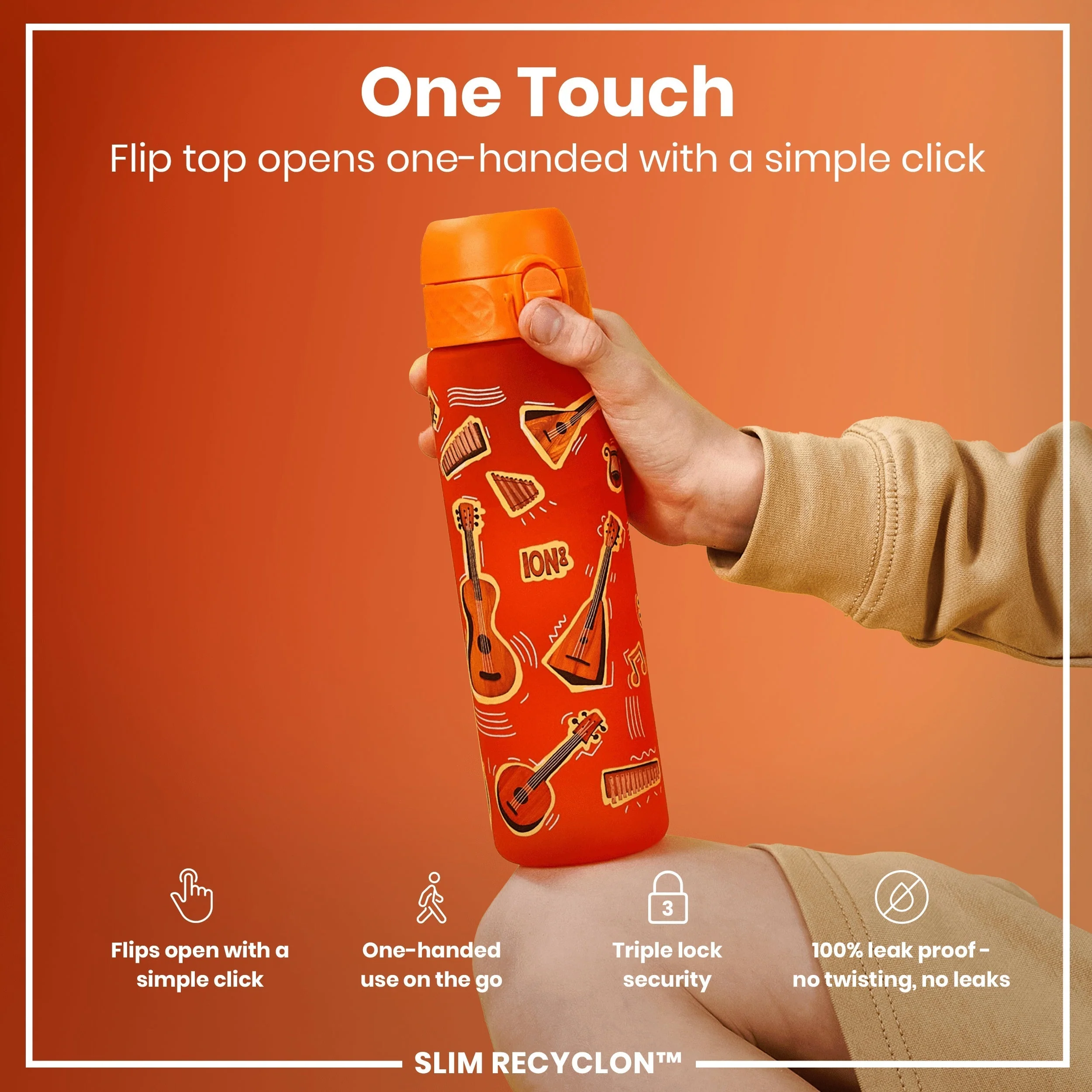 Recyclon Trinkflasche, Musik-Design, 500 ml - Image 3