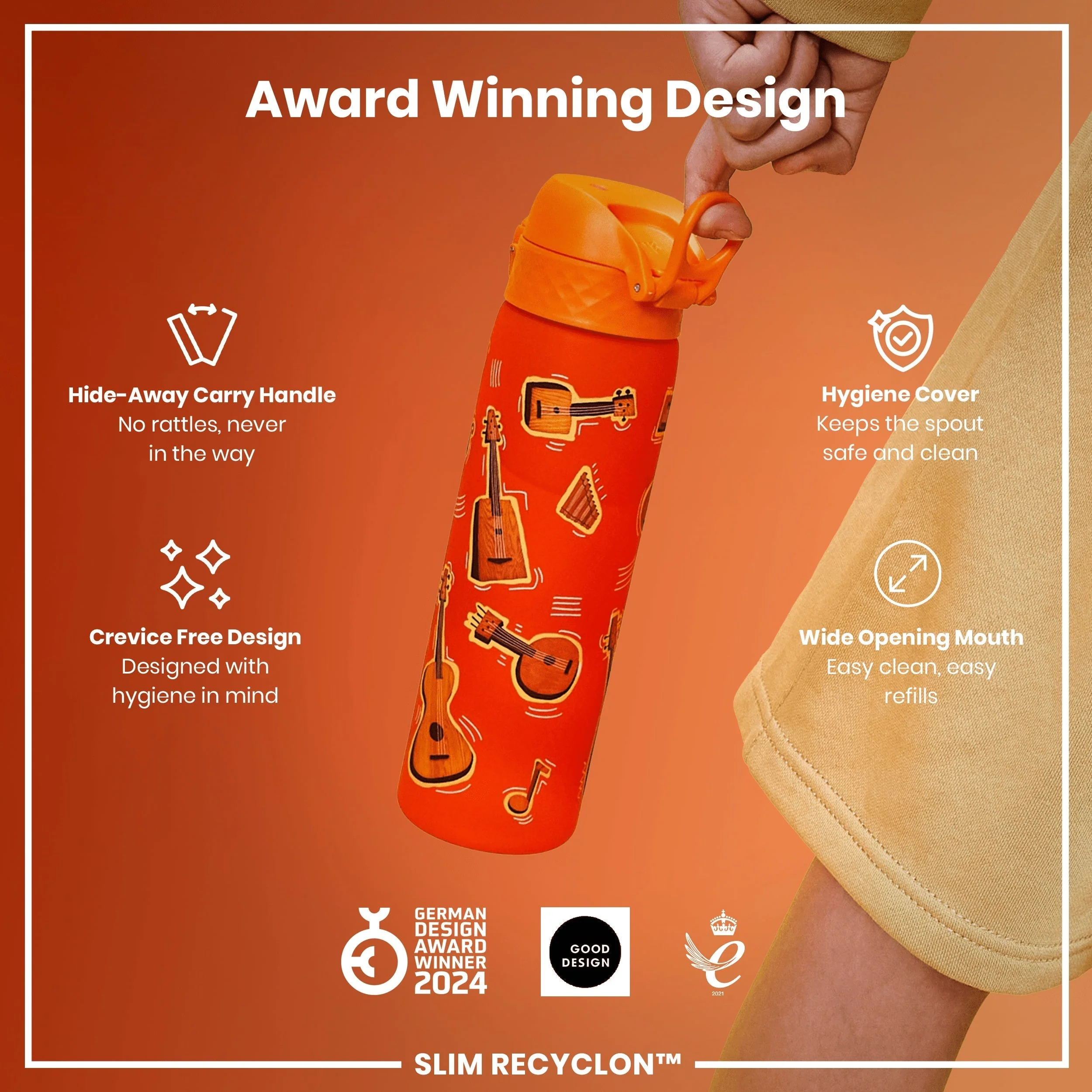 Recyclon Trinkflasche, Musik-Design, 500 ml - Image 6