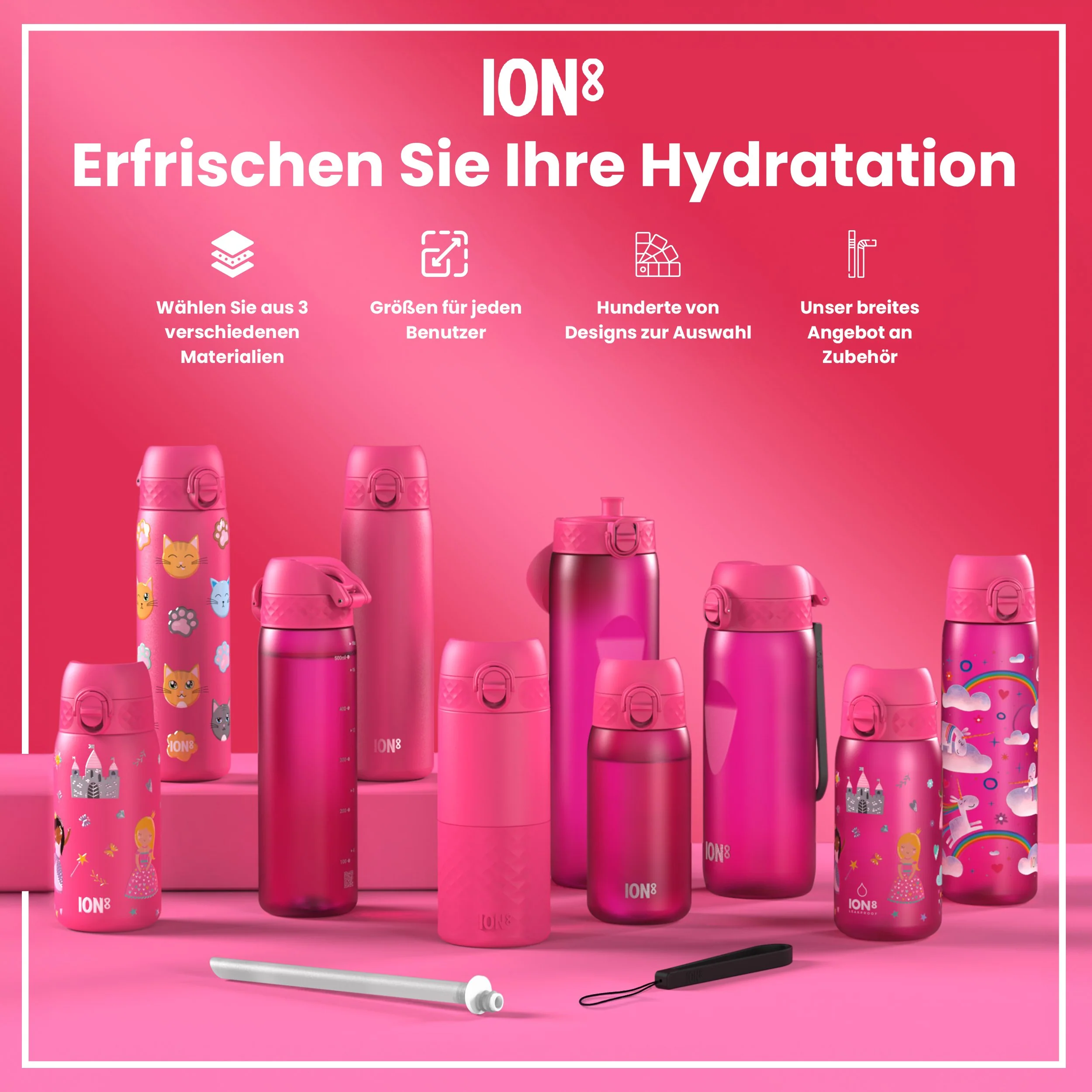Recyclon Trinkflasche, Rosa, 500 ml - Image 7