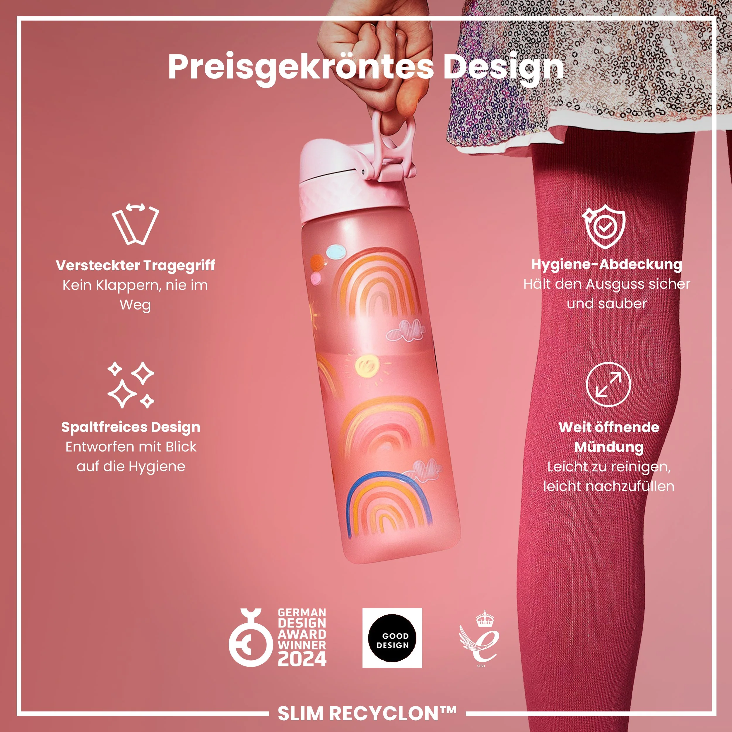 Recyclon Trinkflasche, Regenbšgen, 500 ml - Image 6