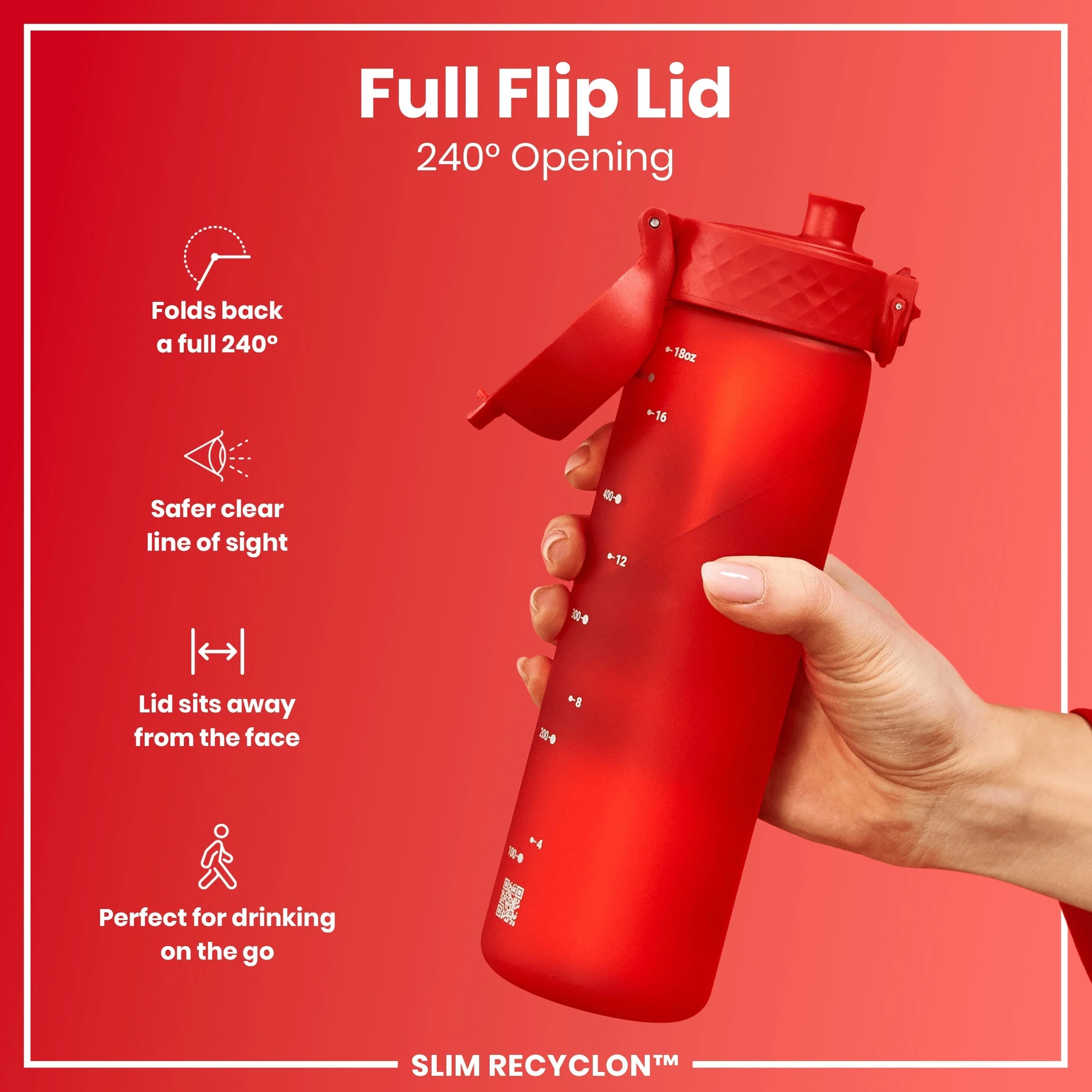Recyclon Trinkflasche, Rot, 500 ml - Image 4