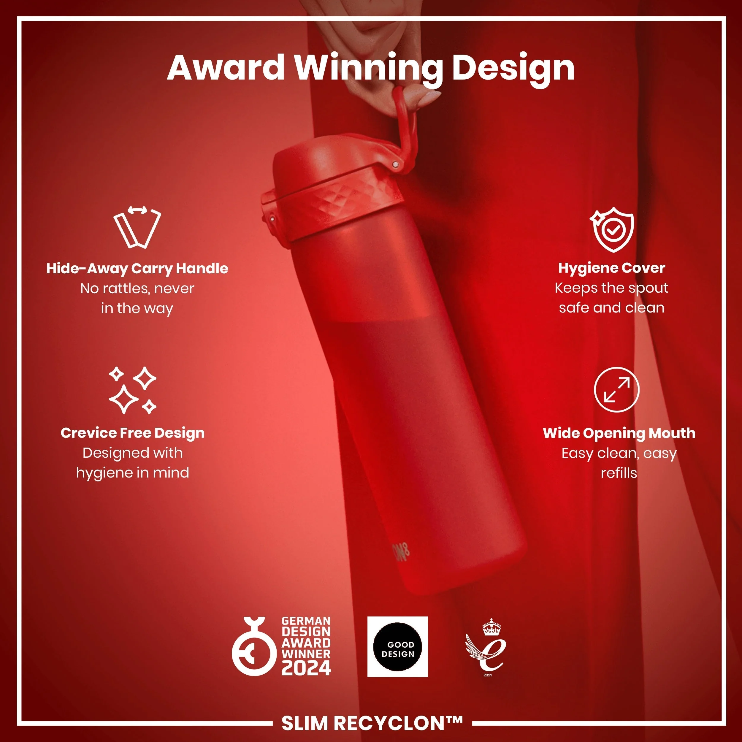 Recyclon Trinkflasche, Rot, 500 ml - Image 6