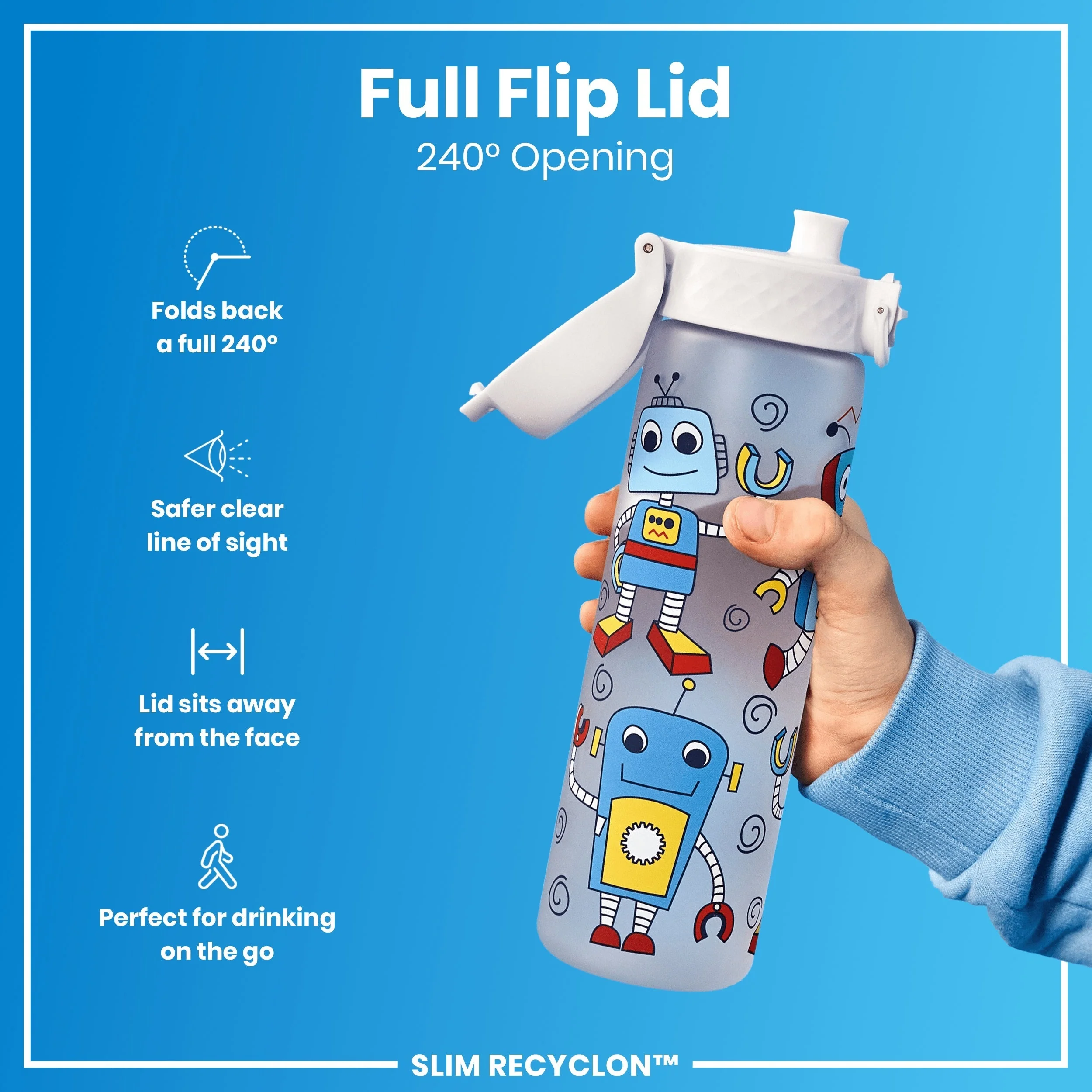 Recyclon Trinkflasche, Roboter-Design, 500 ml - Image 4