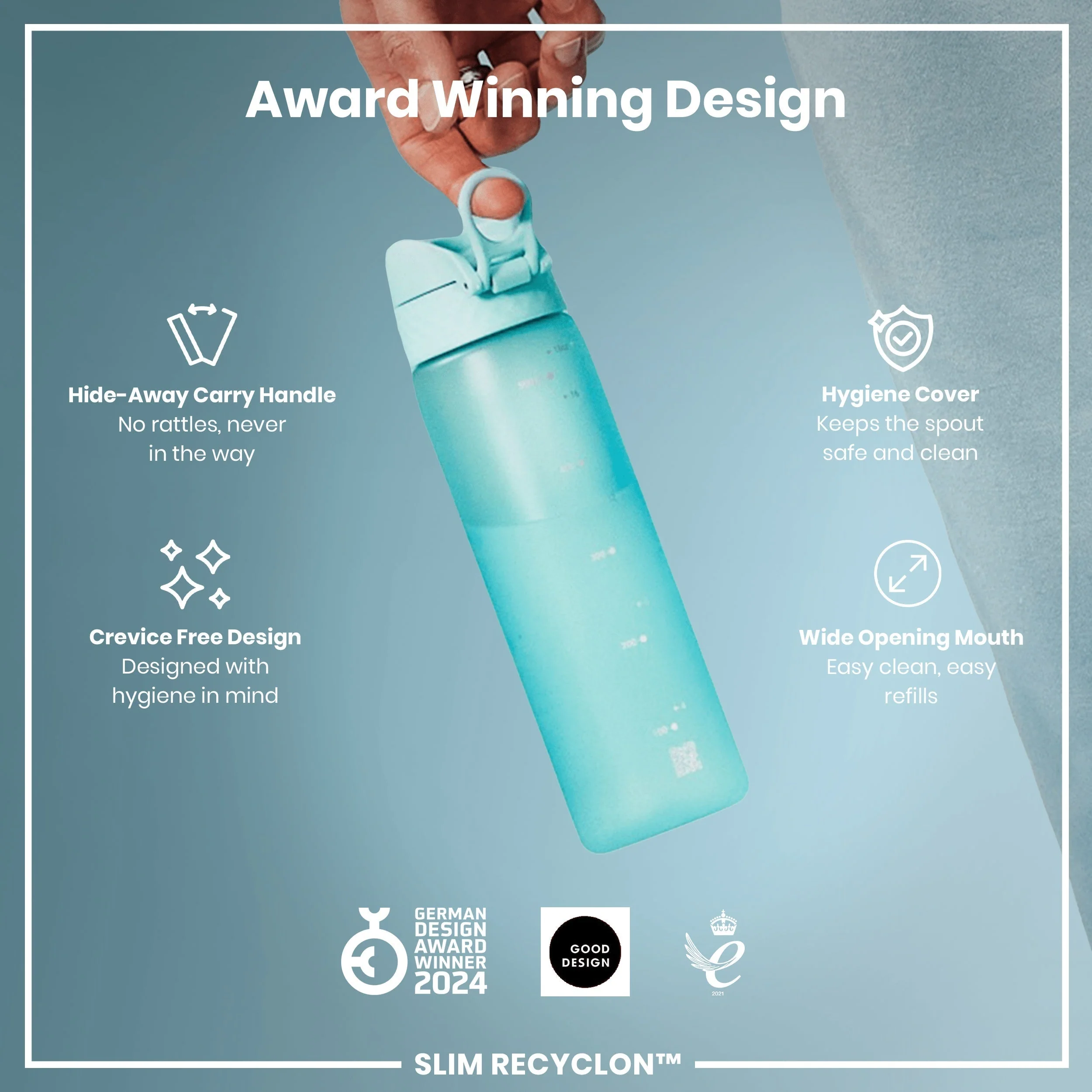 Recyclon Trinkflasche, Sonic-Blau, 500 ml - Image 6