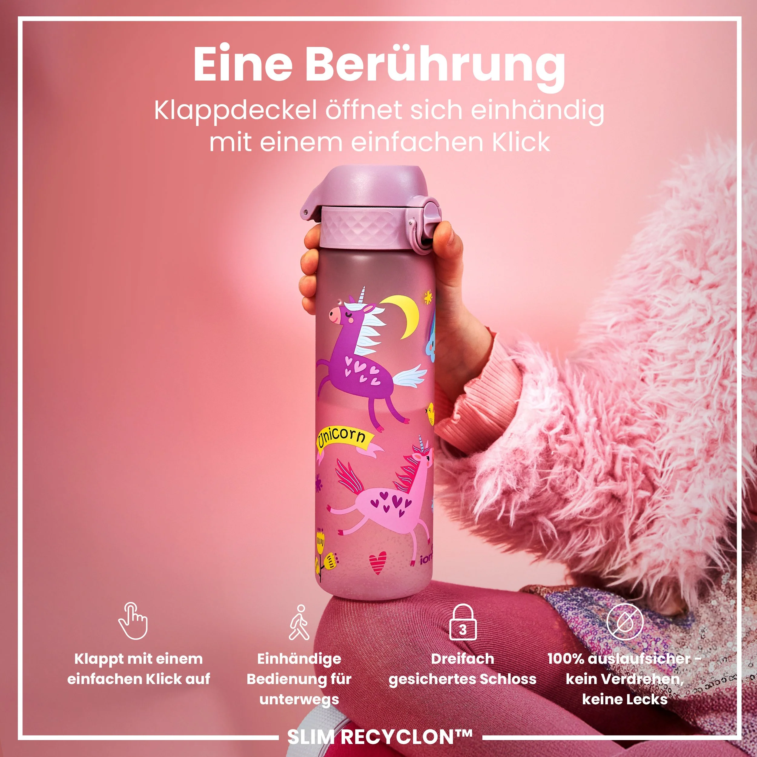 Recyclon Trinkflasche, Einhörner, 500 ml - Image 3