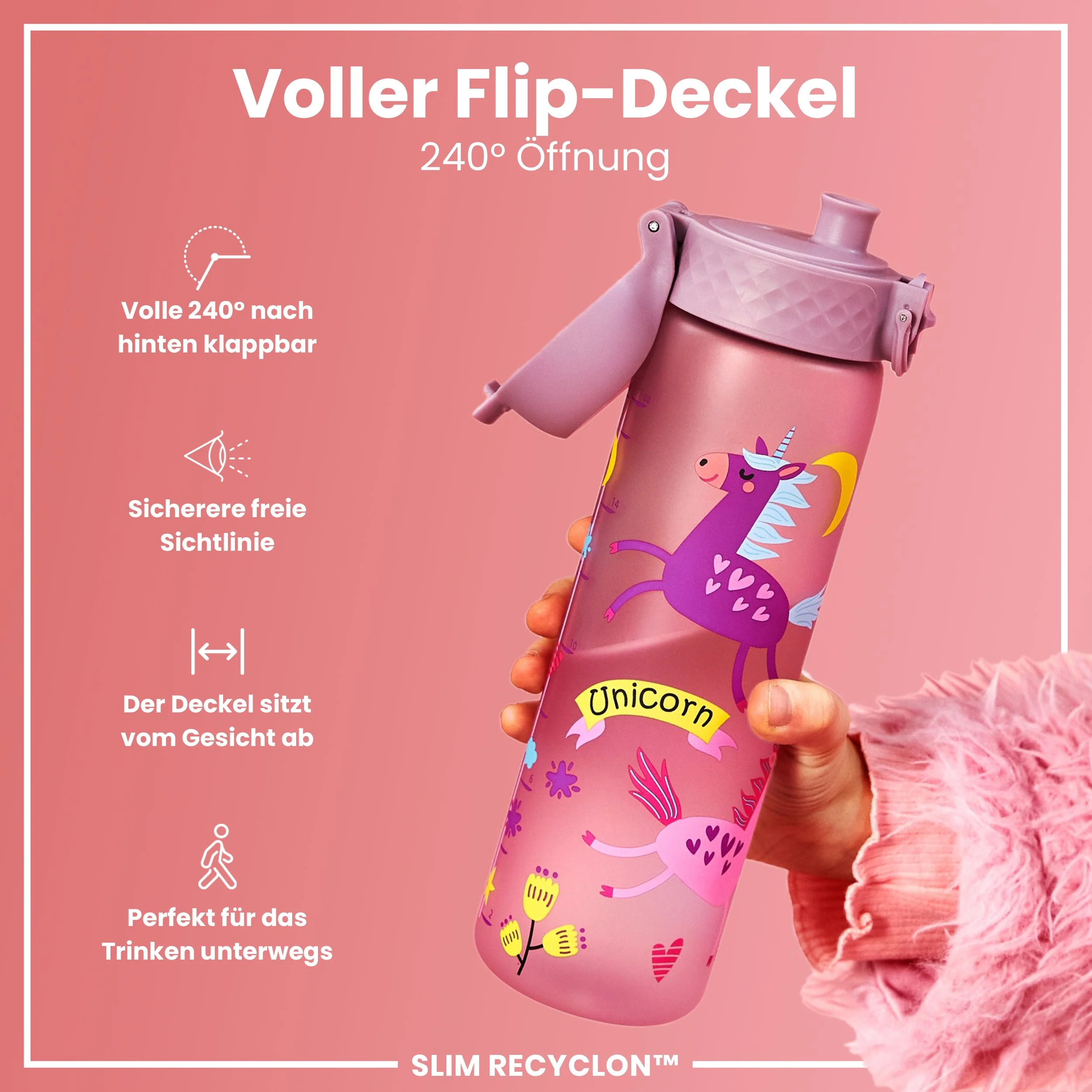 Recyclon Trinkflasche, Einhörner, 500 ml - Image 4